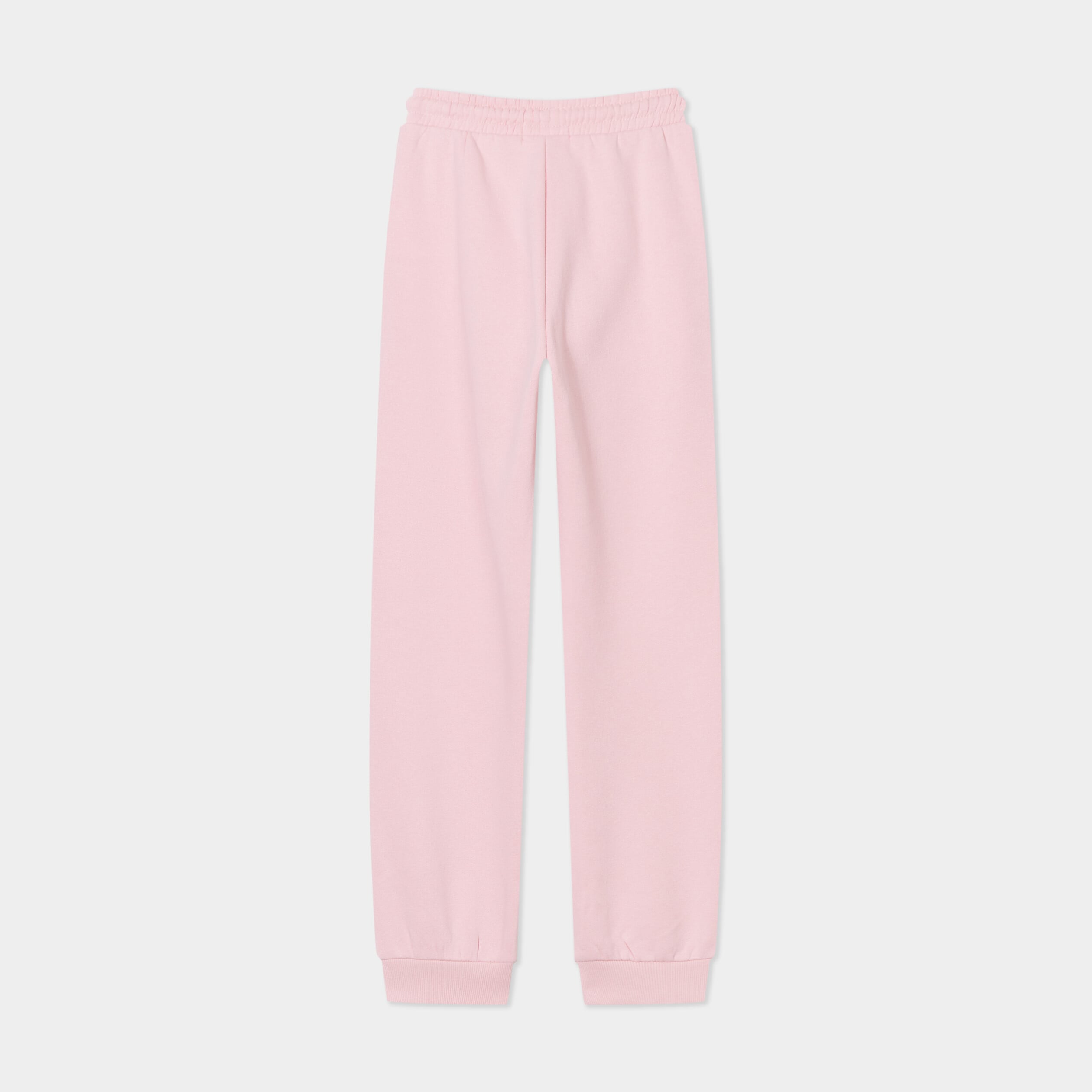 Pantalon de jogging droit rose clair fille