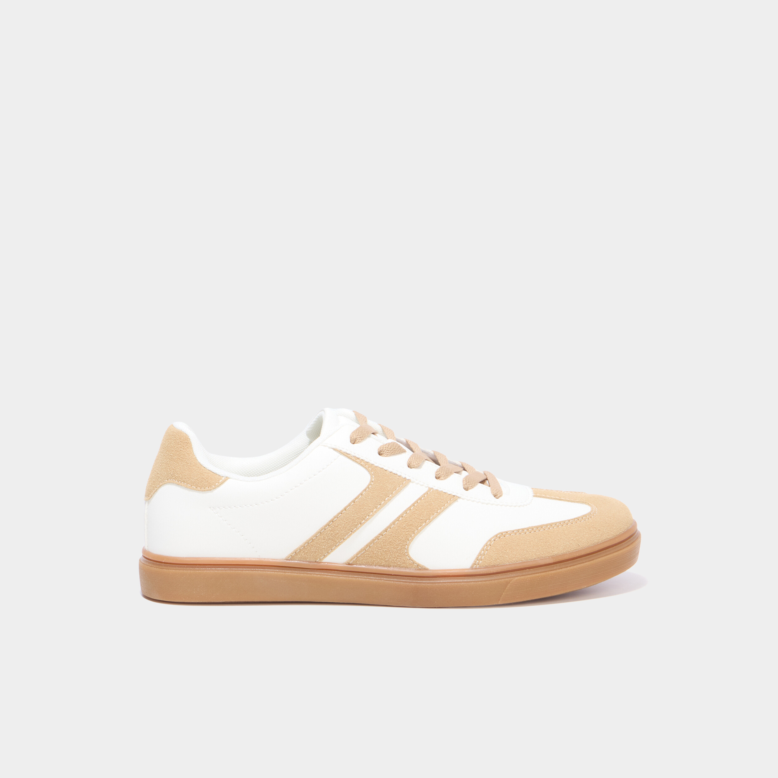 Tennis basses &agrave; lacets blanc homme