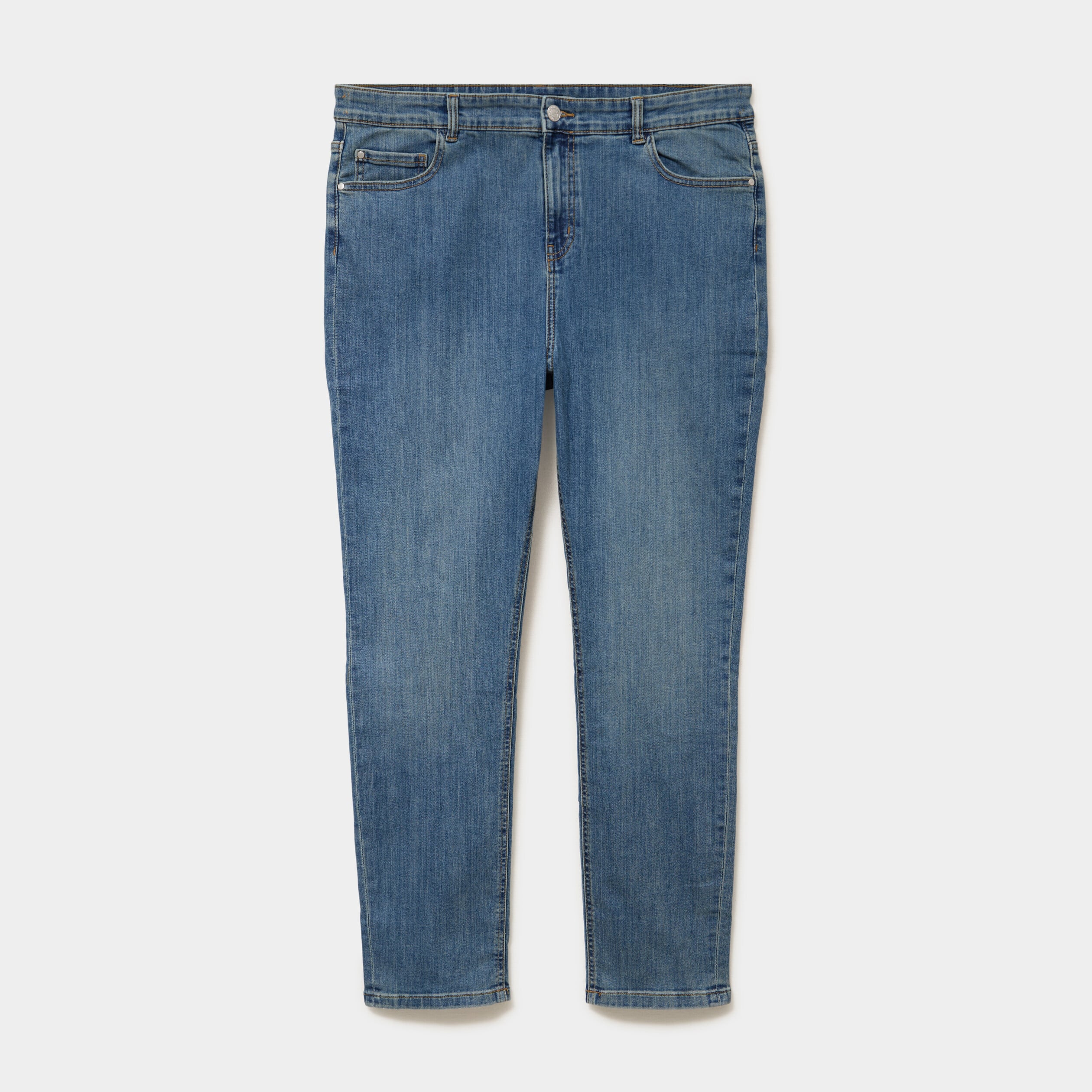 Jeans slim taille haute 5 poches denim dirty femme grande taille