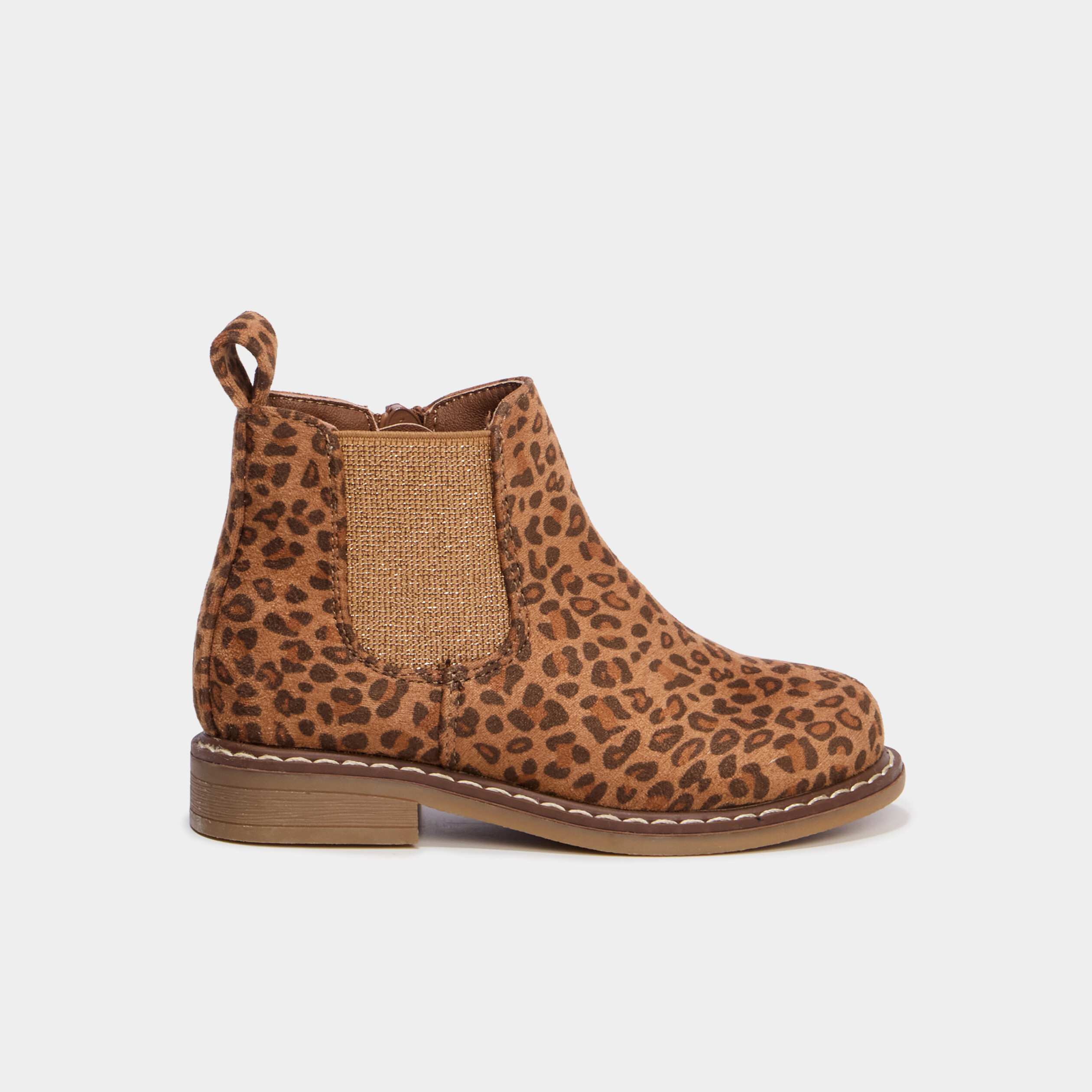 Boots chelsea zipp&eacute;es camel fille