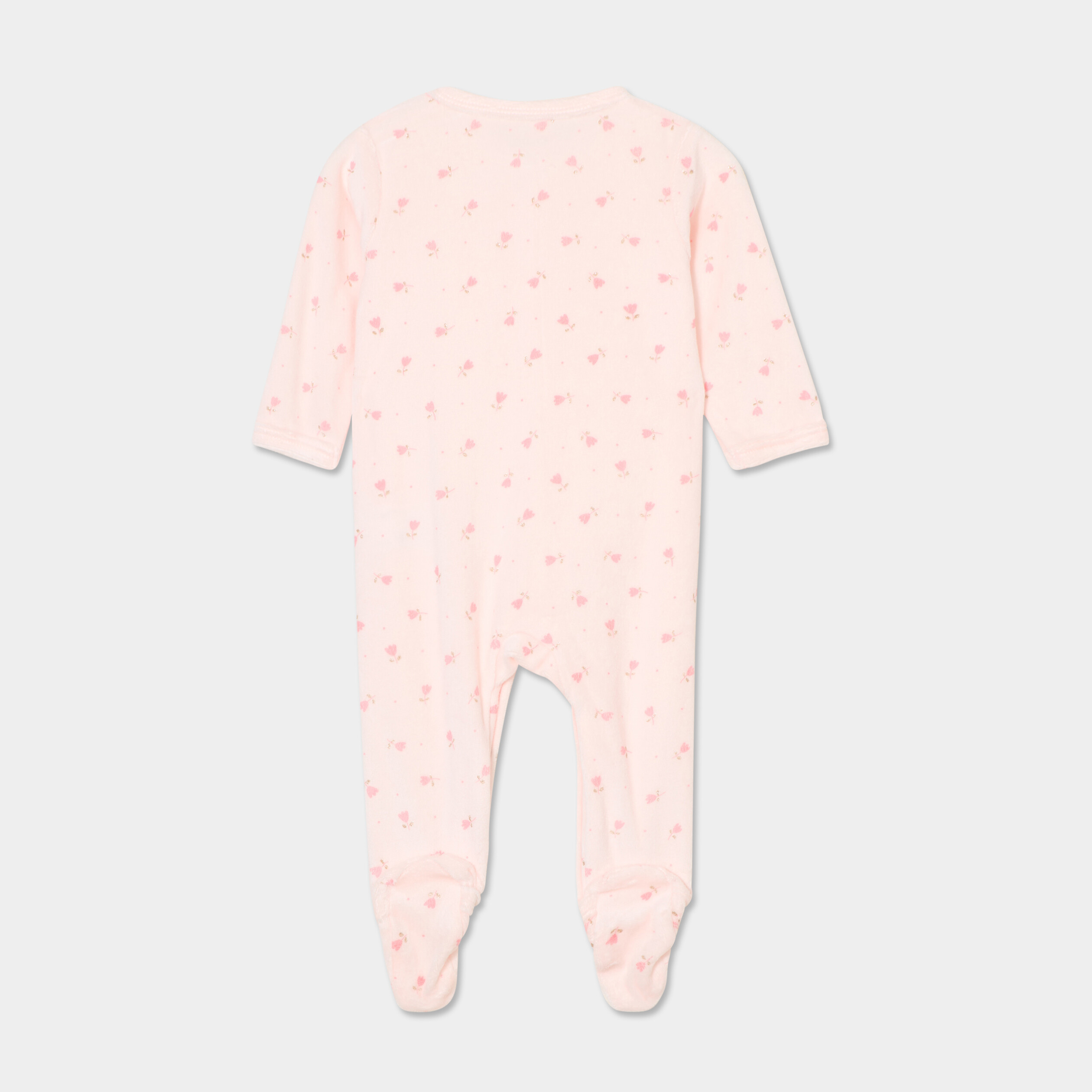 dors bien boutonne avec manches longues rose clair bebef Dors-bien boutonné avec manches longues rose clair bébé fille