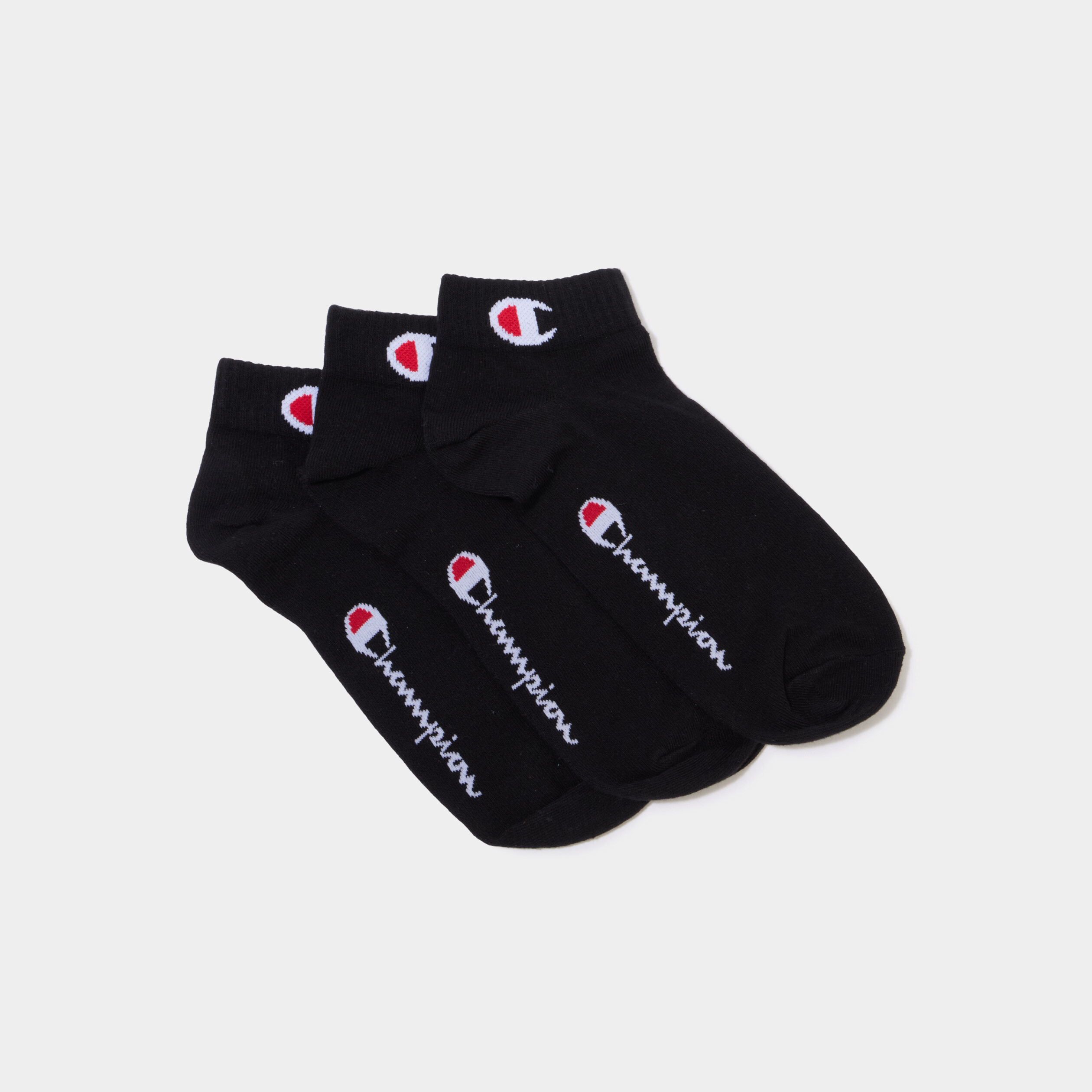 Lot 3 paires socquettes Champion noir homme