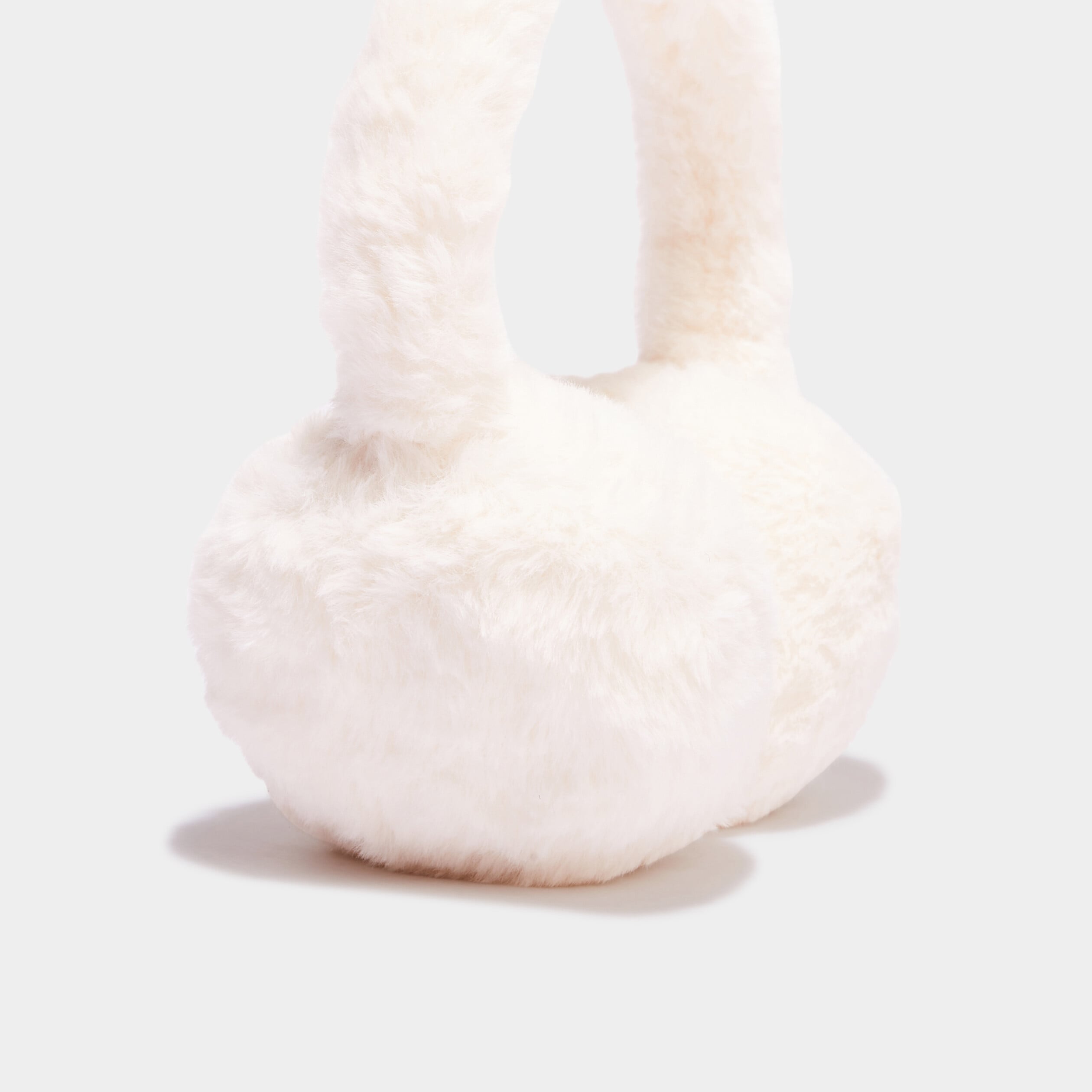 Cache-oreilles fausse fourrure ivoire femme
