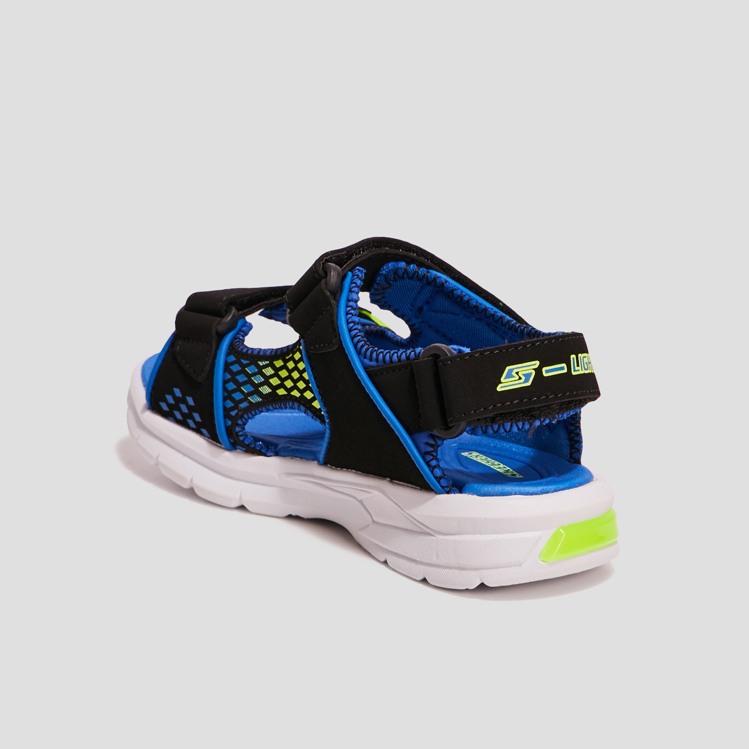 sandales lumineuses a scratchs skechers bleu garcon Sandales lumineuses à scratchs Skechers bleu garçon