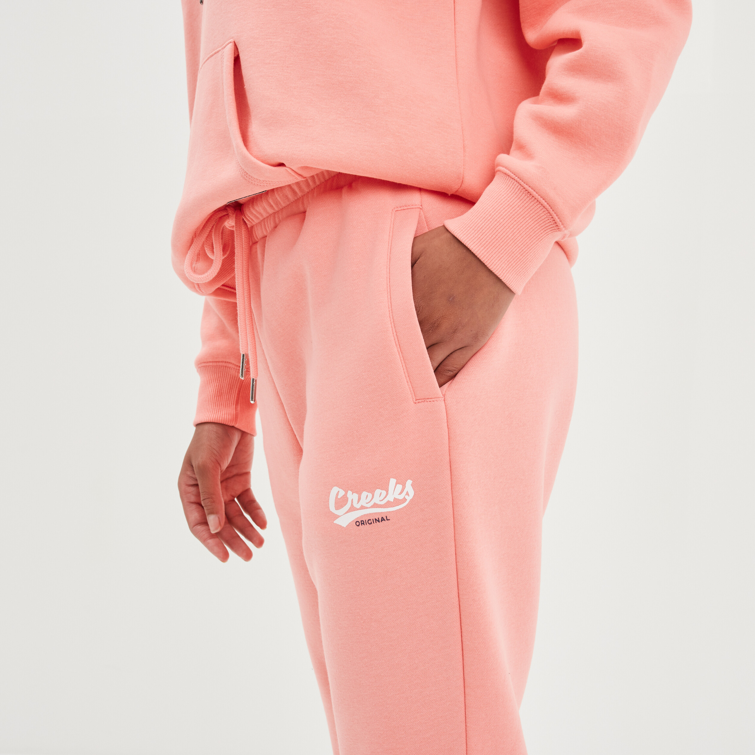 pantalon de jogging elastique creeks vieux rose femme Pantalon de jogging élastiqué Creeks vieux rose femme