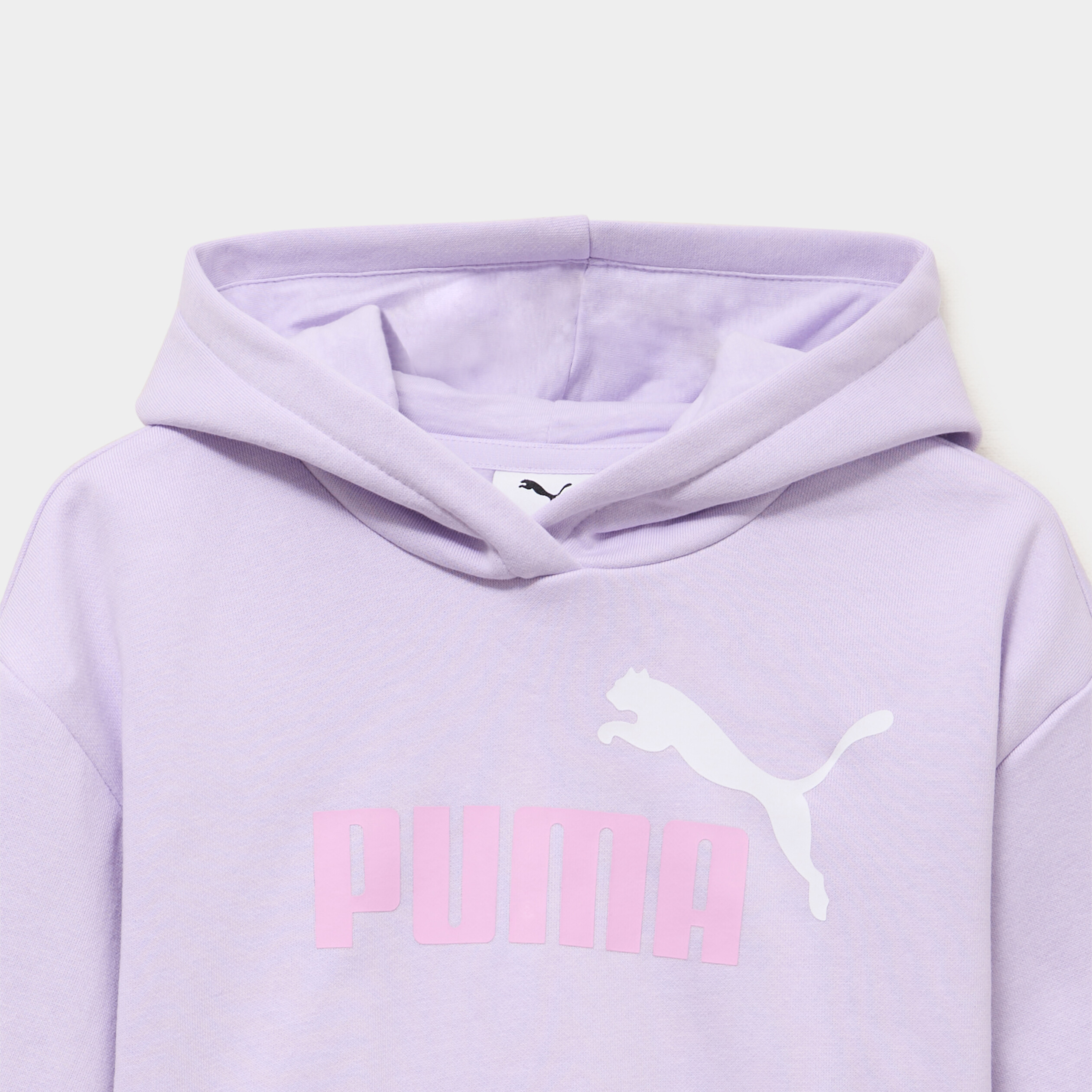 Sweat hoodie &agrave; capuche Puma parme fille