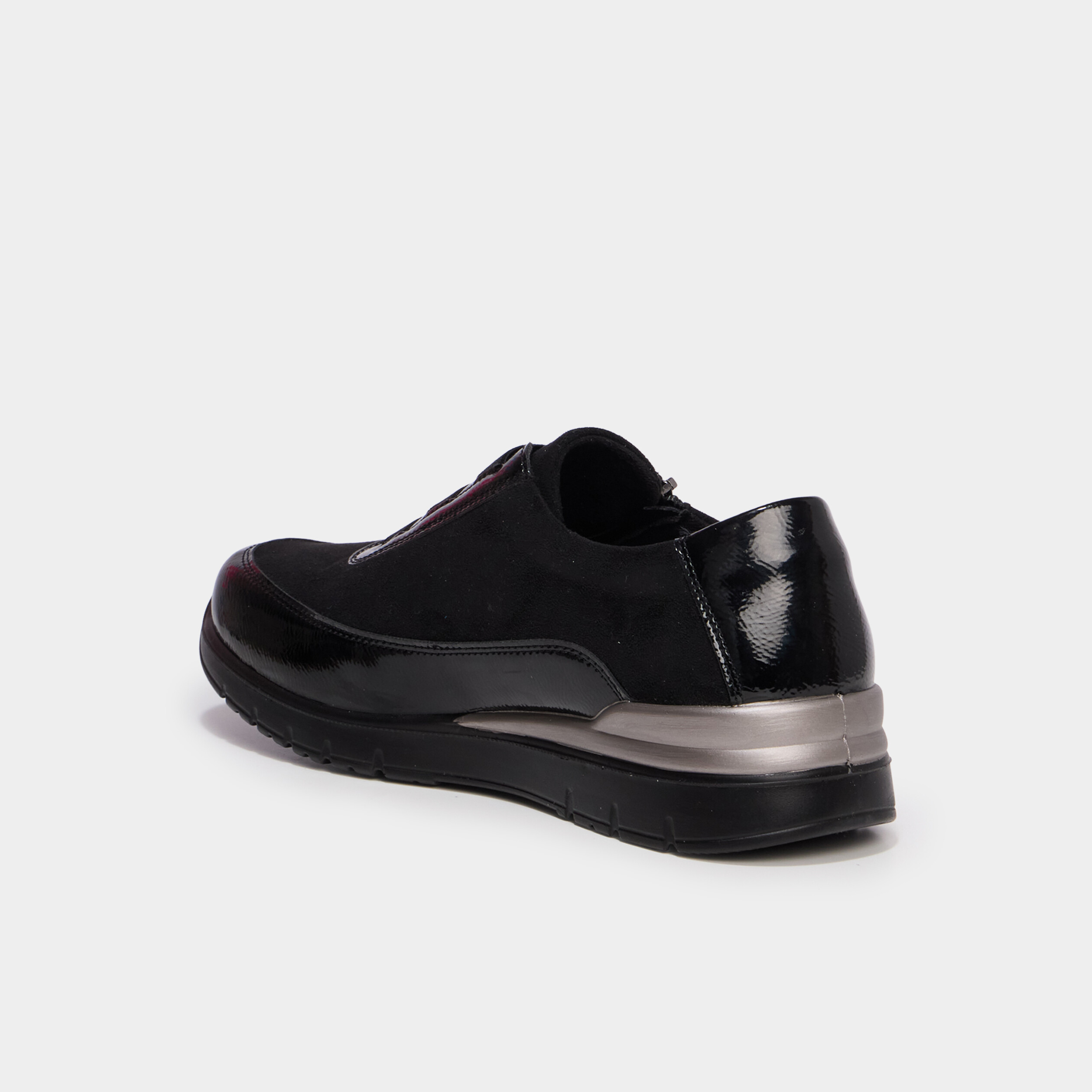 Baskets zipp&eacute;es confort noir femme