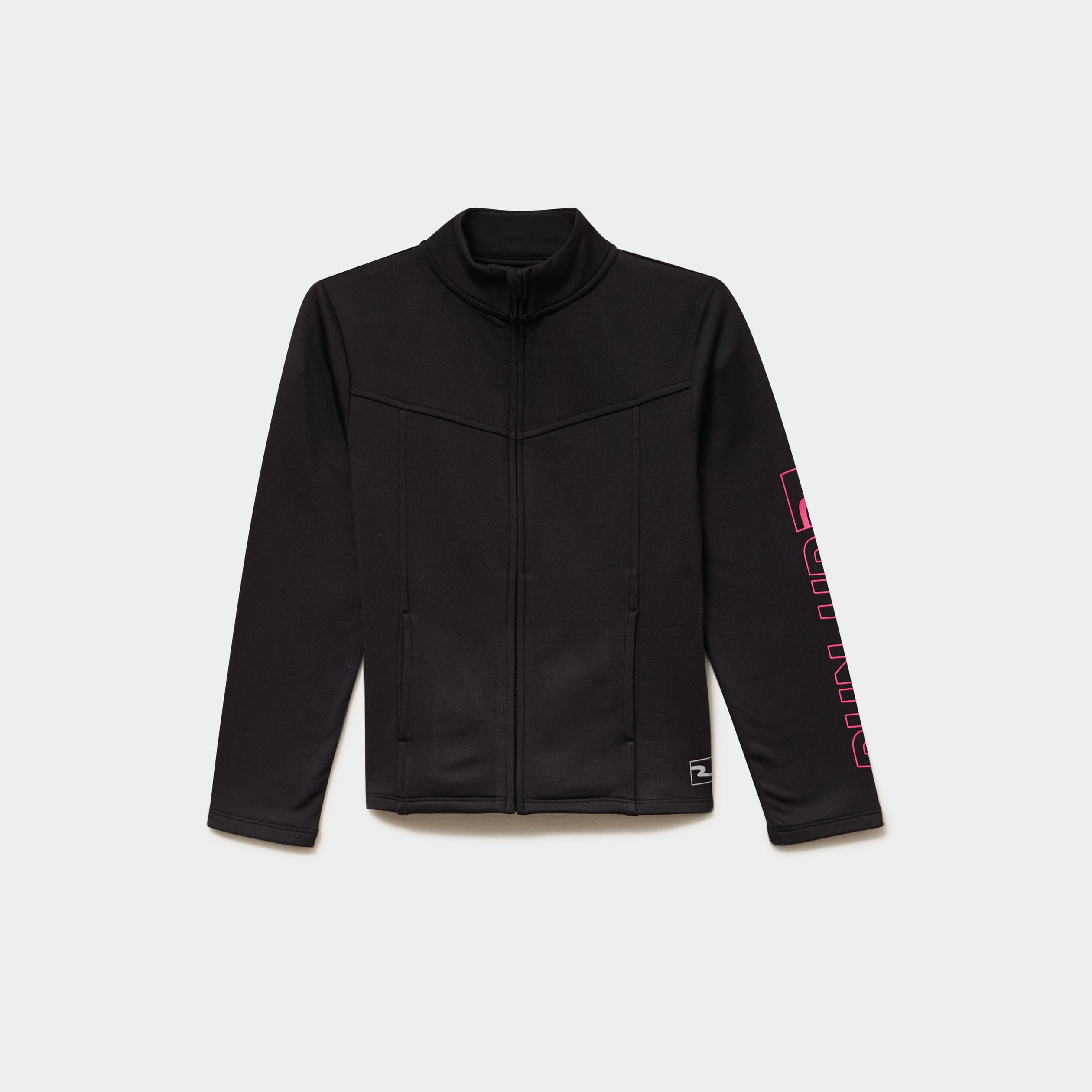 Gilet zipp&eacute; col montant noir fille
