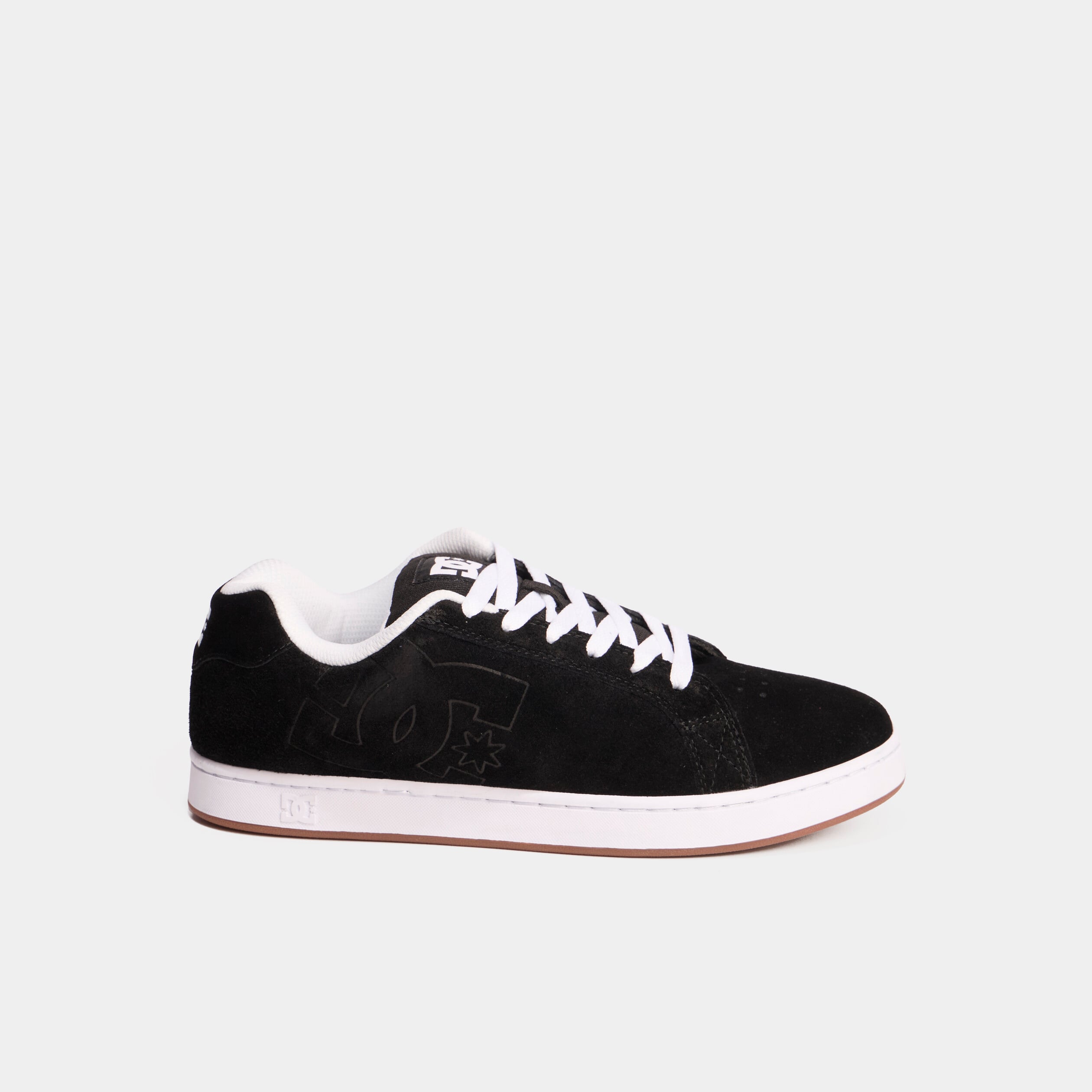 Tennis basses en cuir &agrave; lacets noir homme