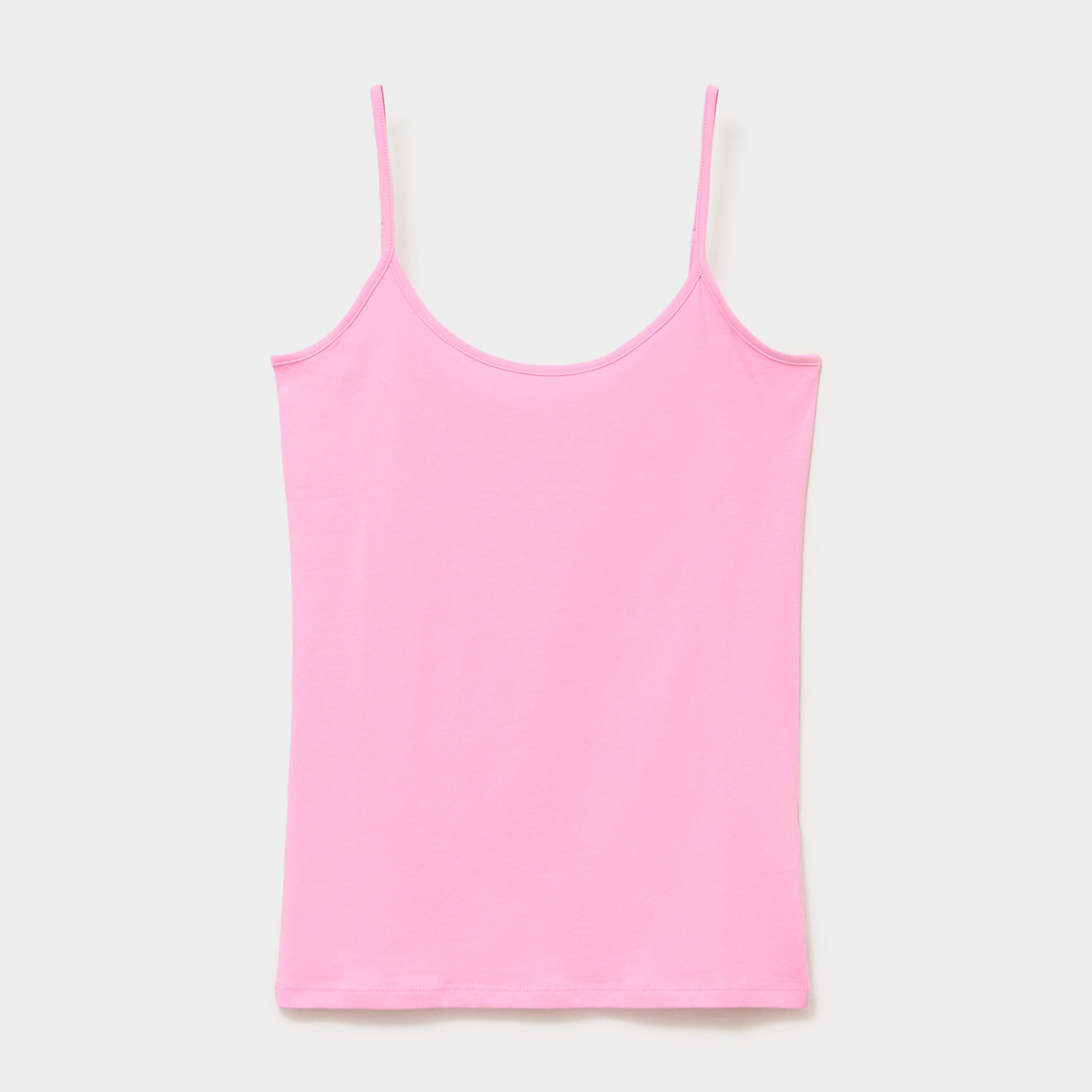 D&eacute;bardeur coton bretelles r&eacute;glables rose femme