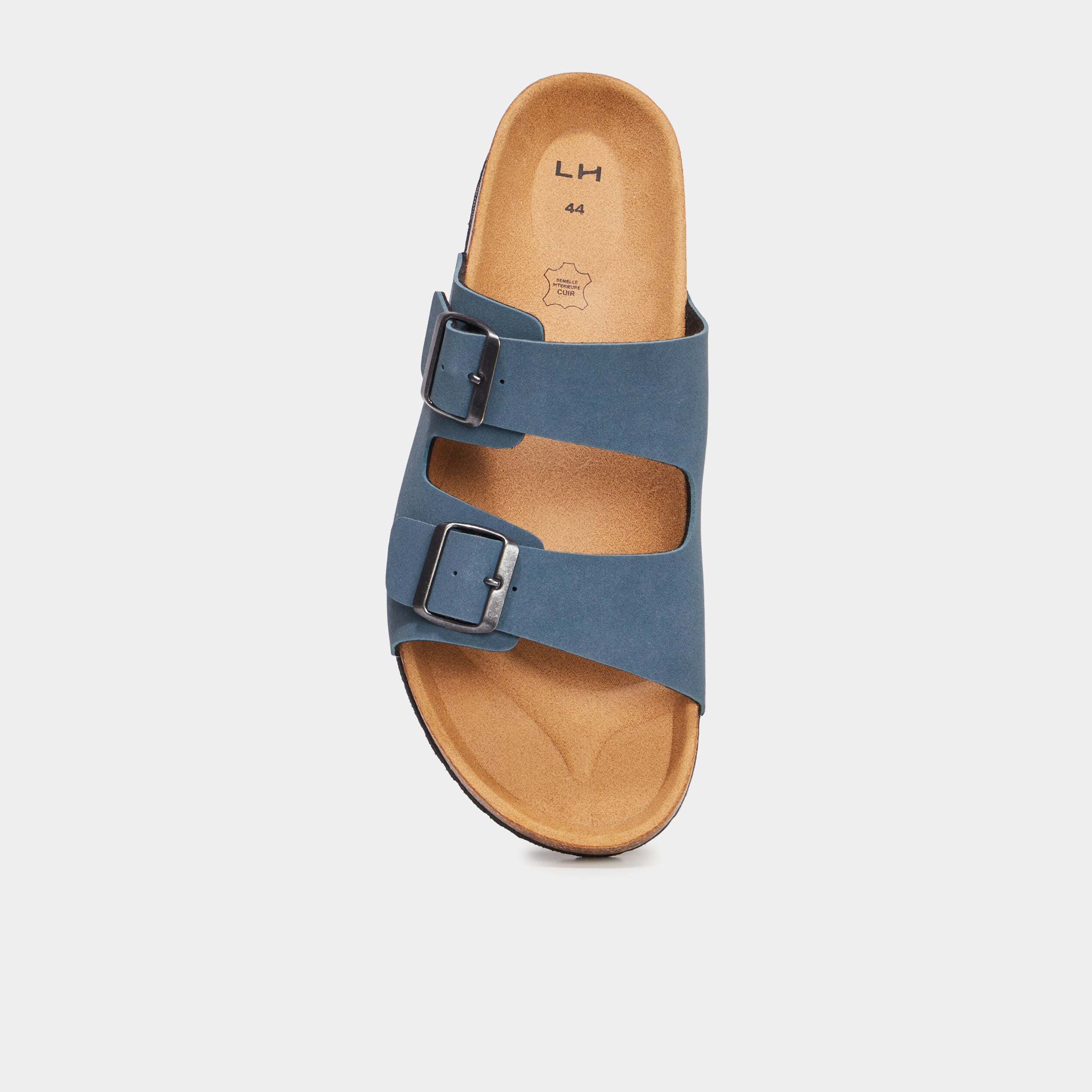 Mules avec boucles bleu marine homme