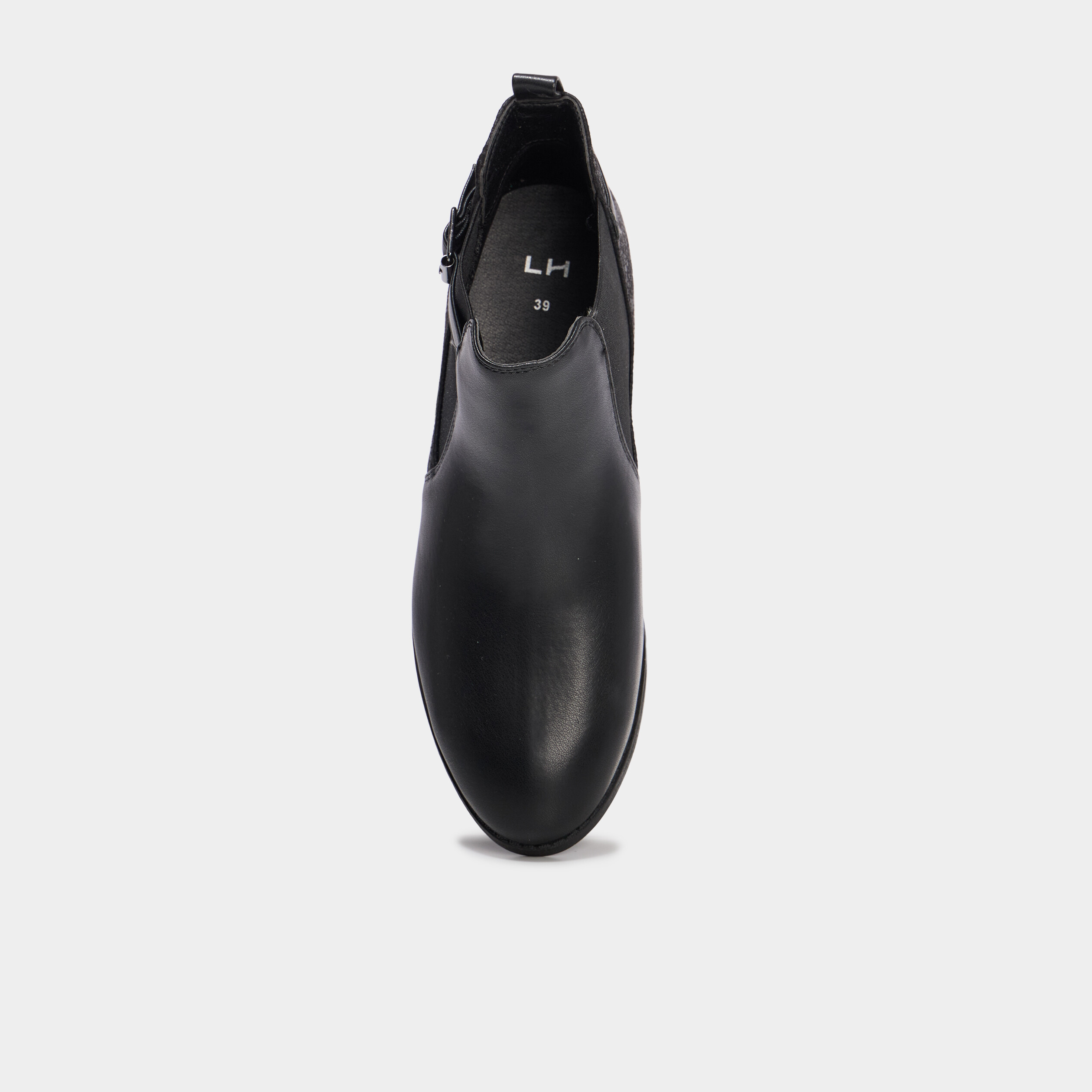 Bottines chelsea avec boucles noir femme