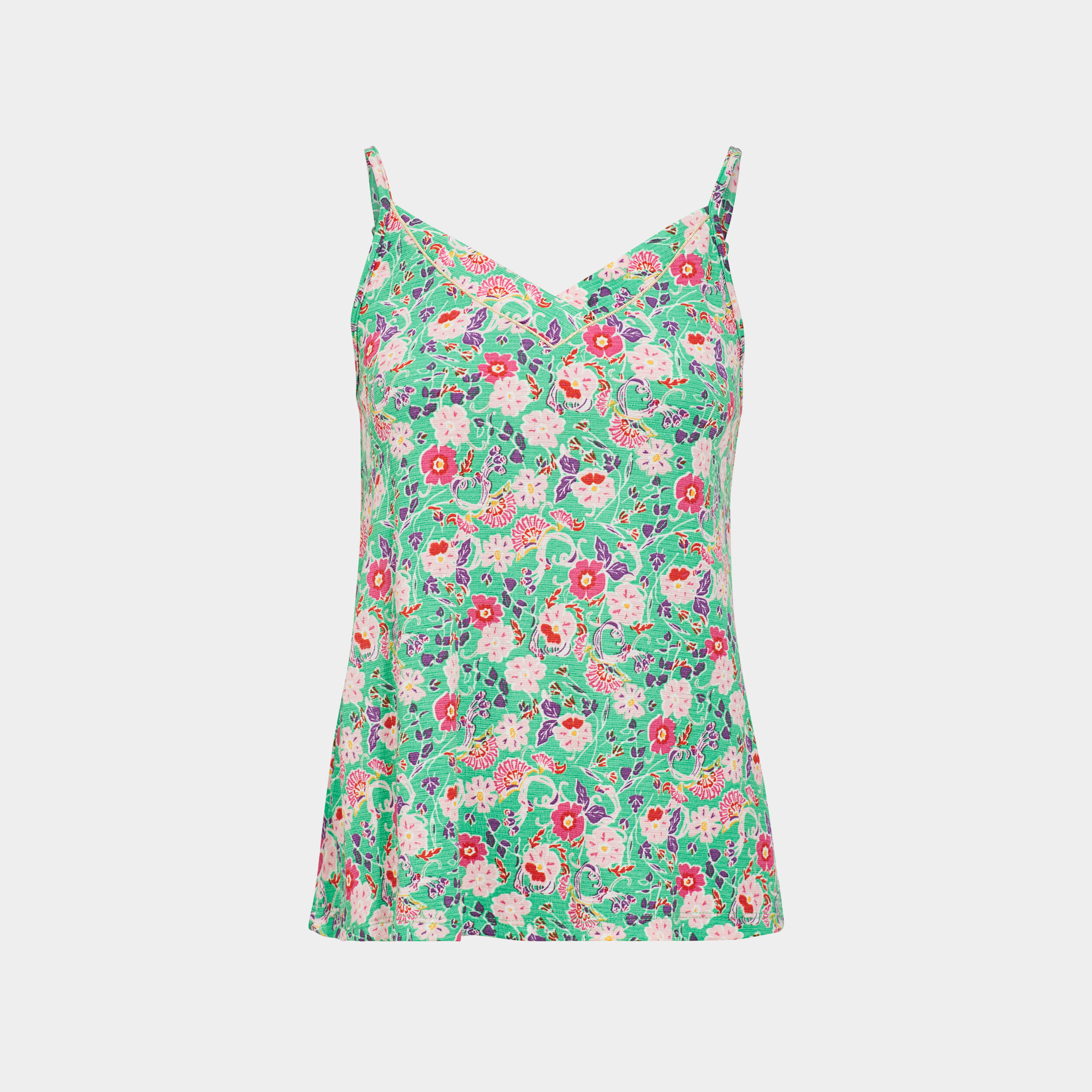 Débardeur Femme AMMA Vert, Bretelles Réglables, Taille M - Occasion Très Bon état (petite Tache)