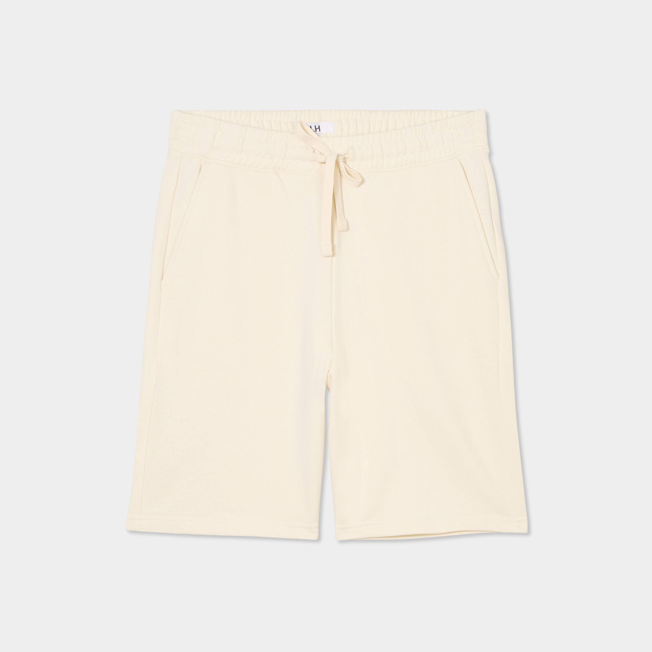 short de jogging en molleton ecru homme Short de jogging en molleton ecru homme