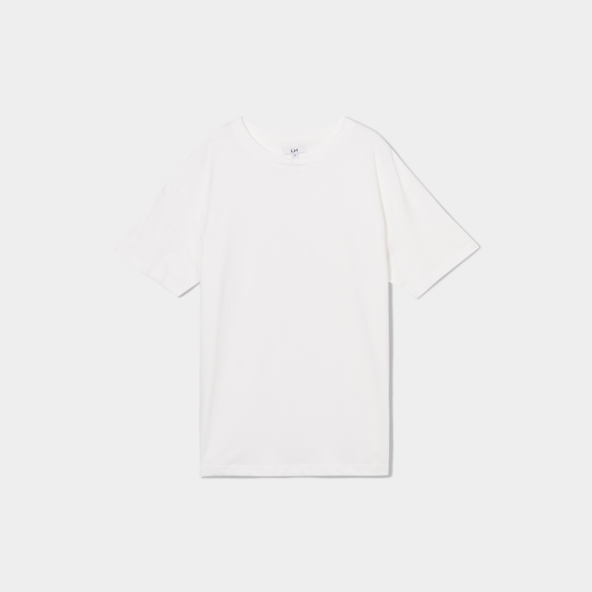 t shirt droit a manches courtes en coton blanc femme T-shirt droit à manches courtes en coton blanc femme