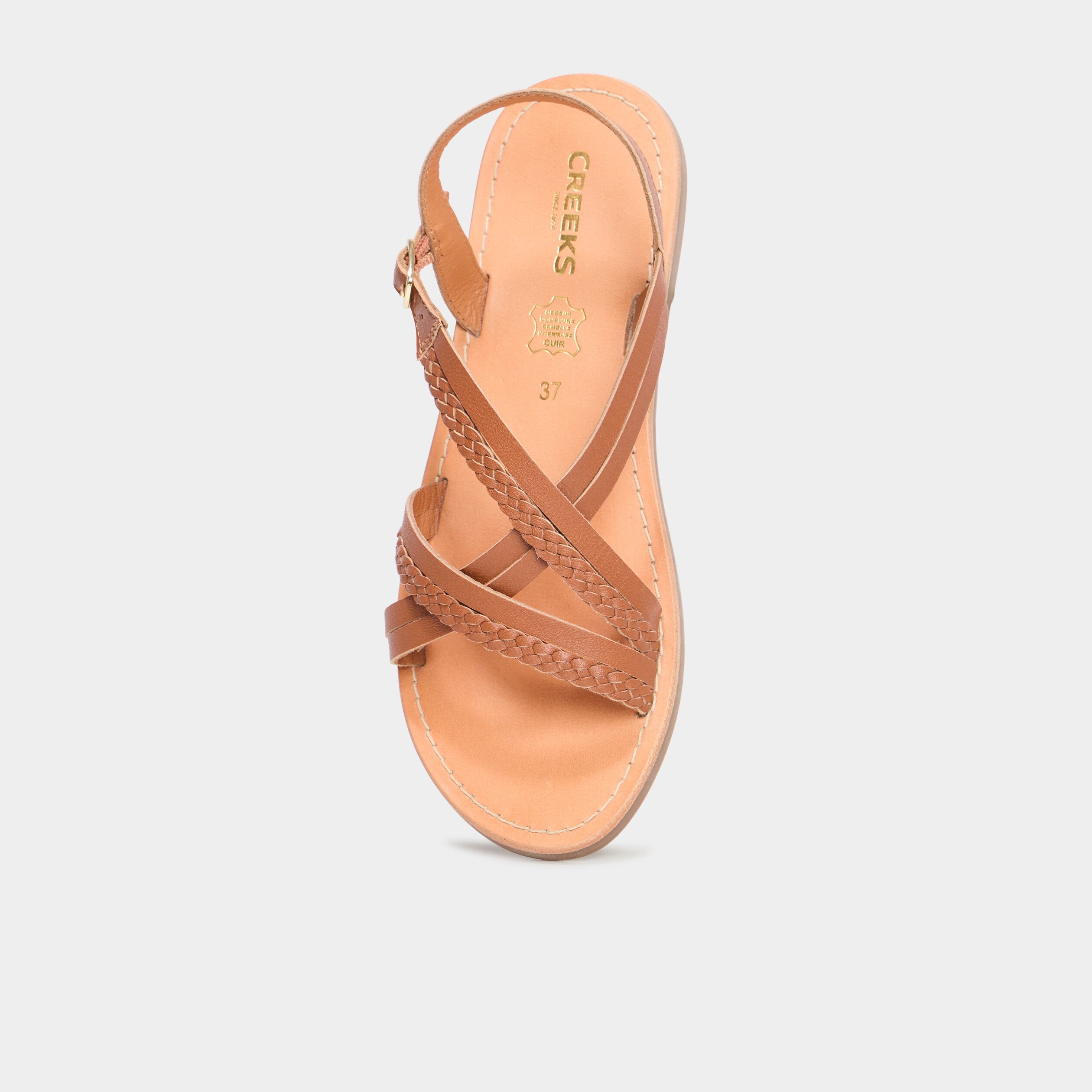 sandales en cuir marron femme Sandales en cuir marron femme
