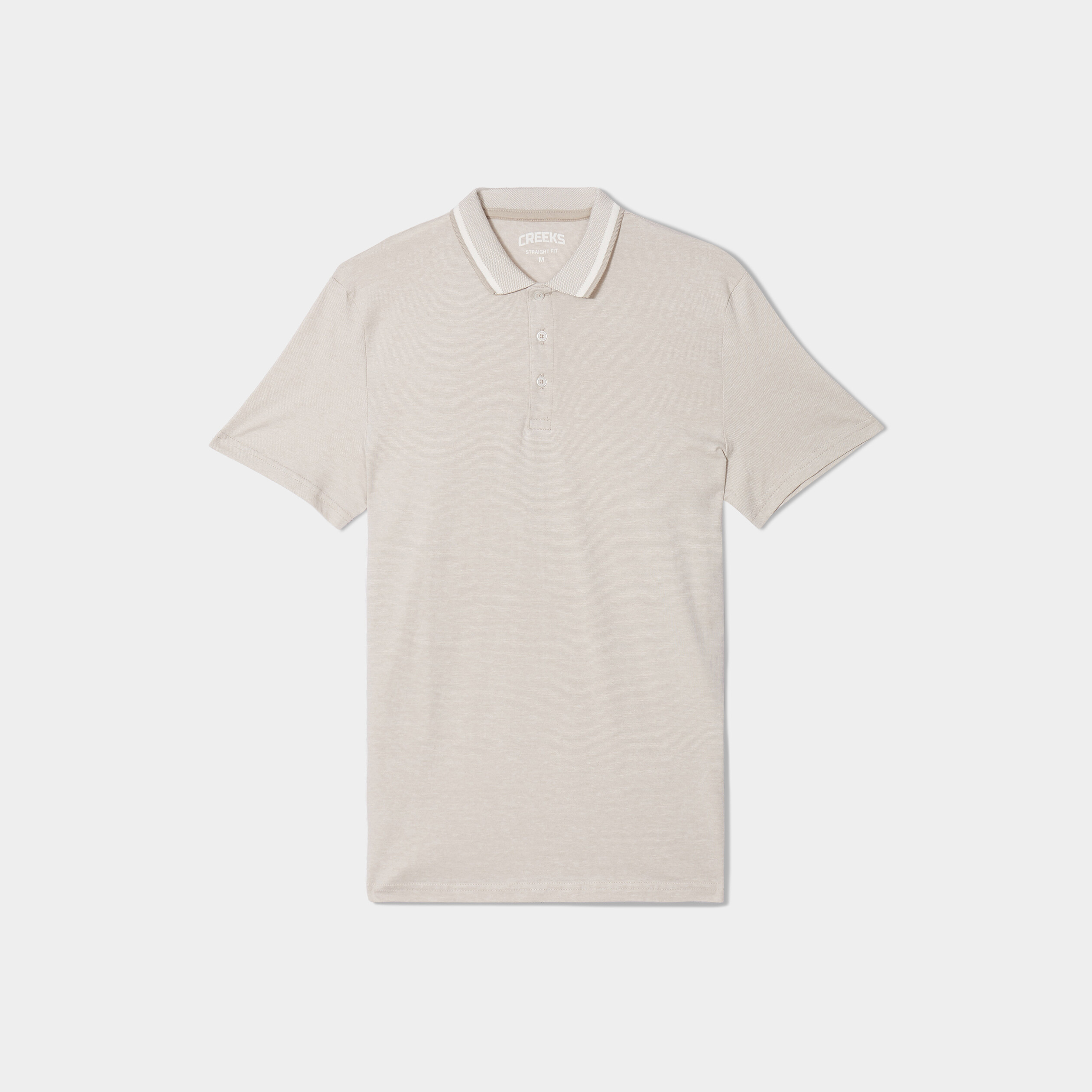 Polo manches courtes coton Creeks gris clair homme