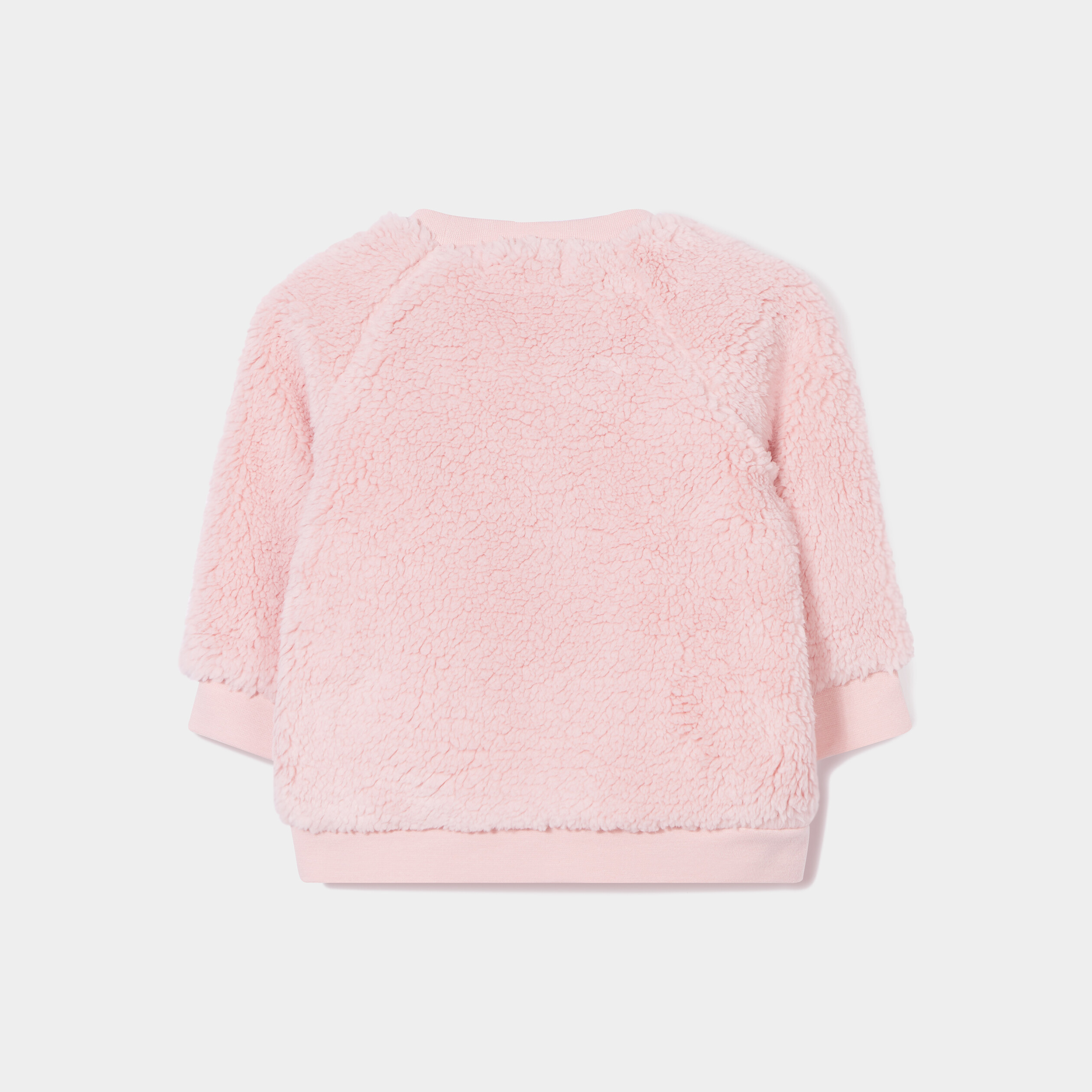 Sweat manches longues rose clair bébé fille