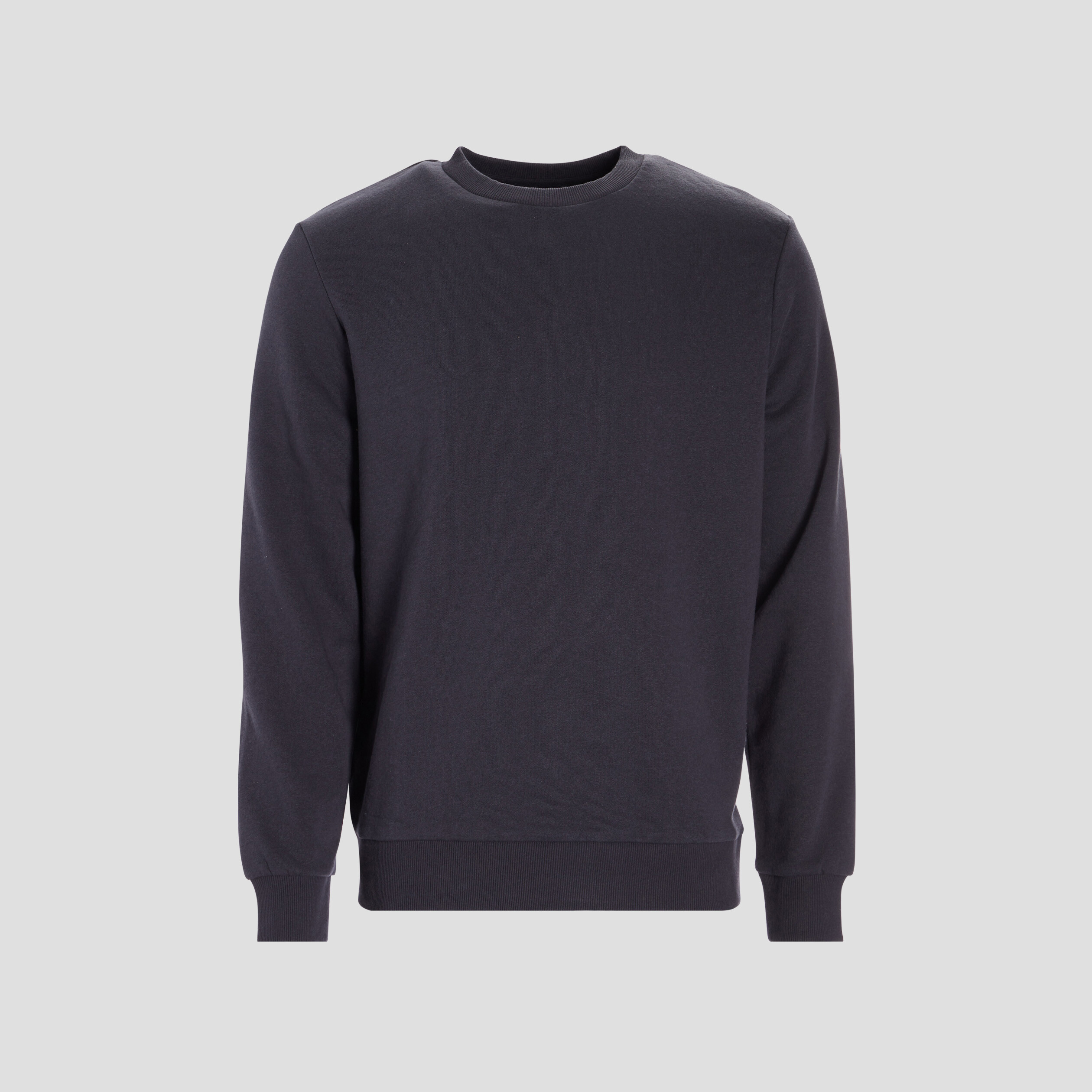 Sweat molleton col rond bleu marine homme