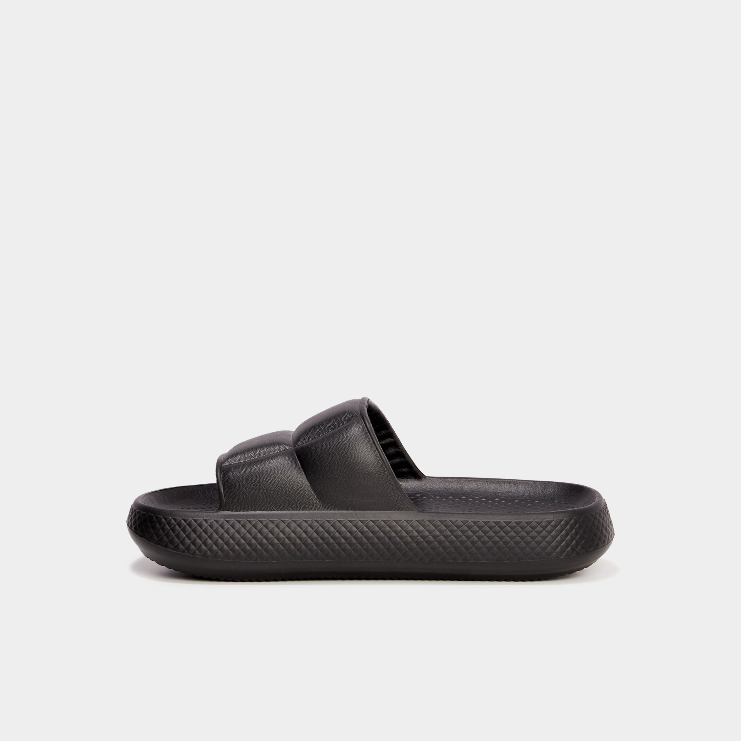 Claquettes matelass&eacute;es Wamea Beach noir femme