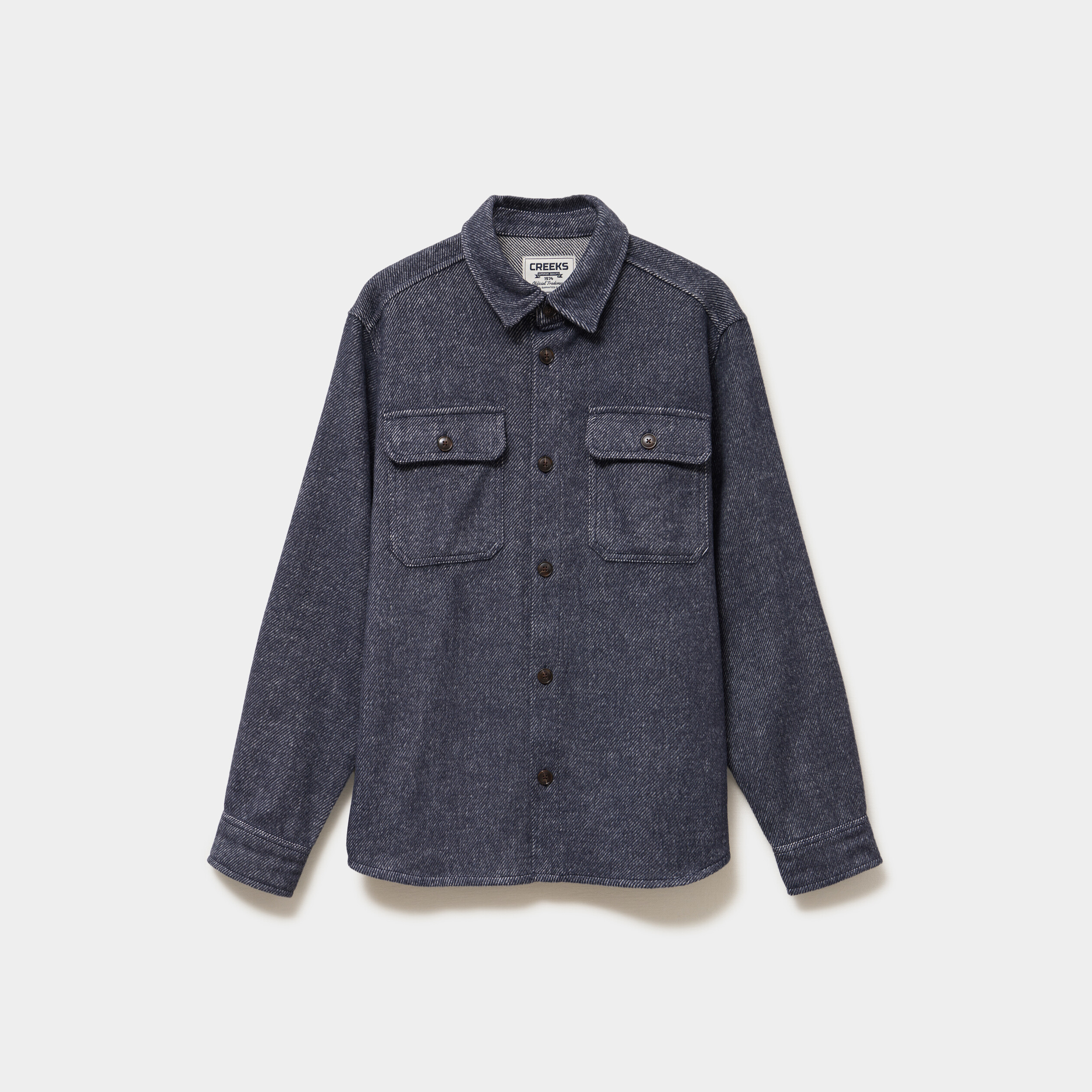 Surchemise manches longues bleu marine homme