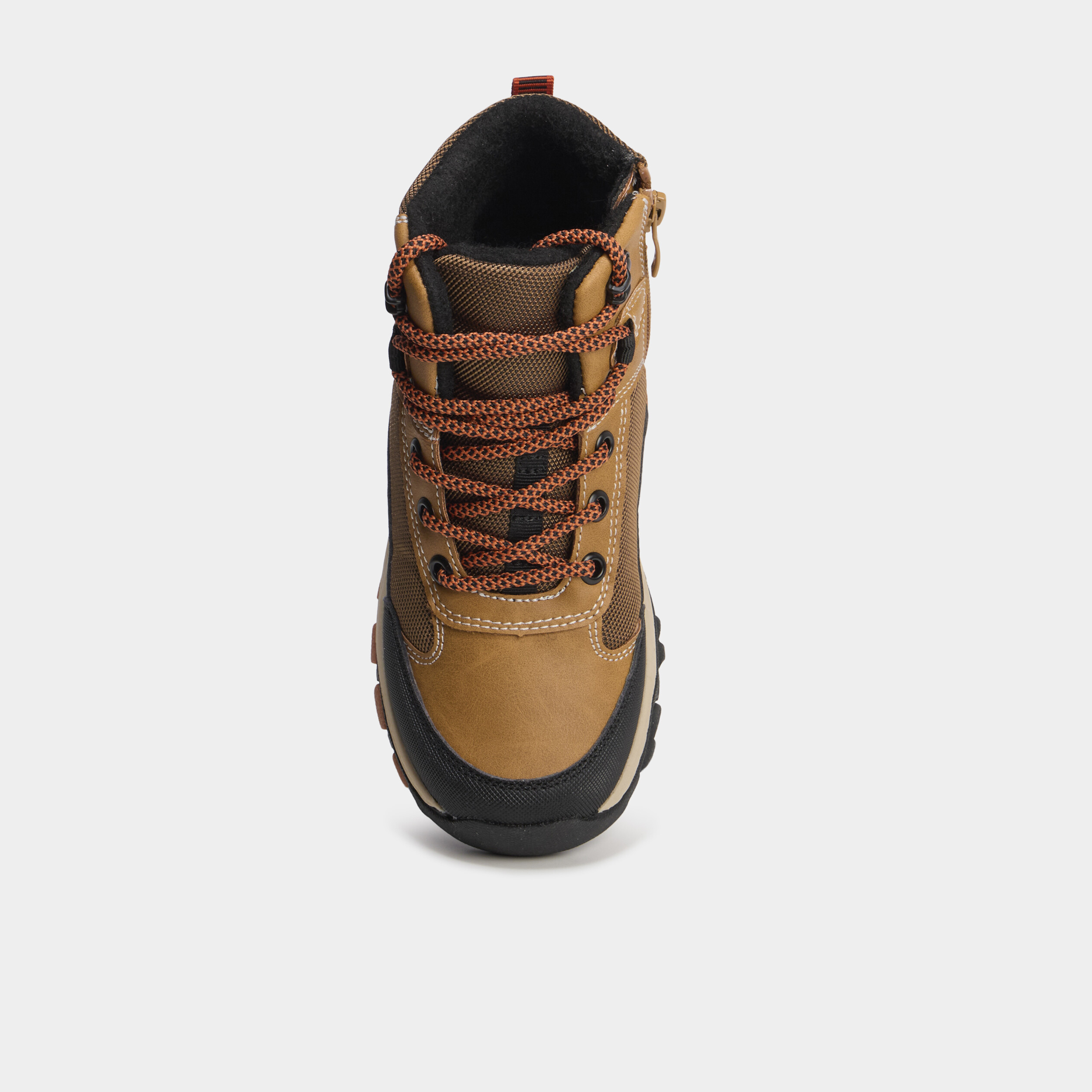 Boots zipp&eacute;es &agrave; lacets camel gar&ccedil;on