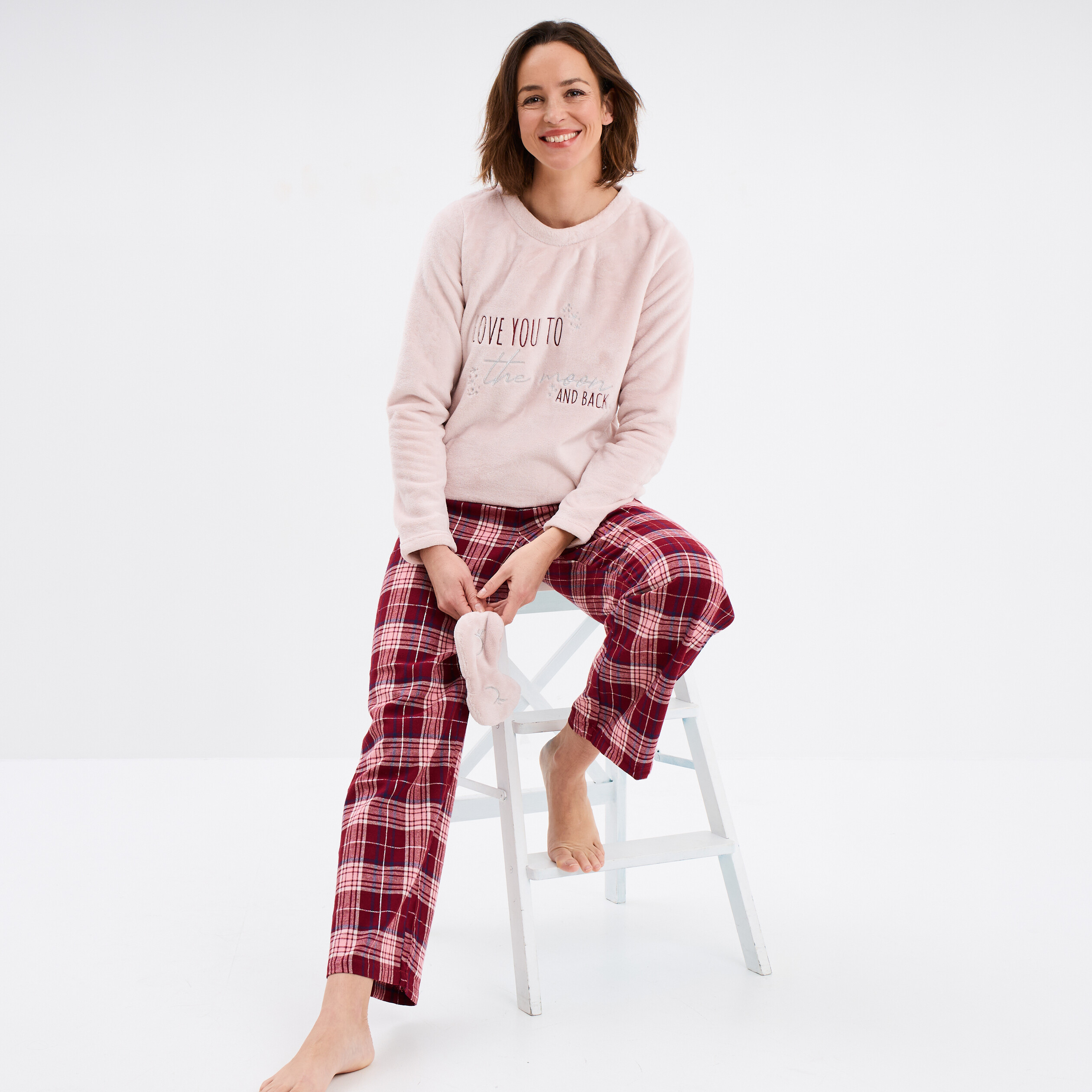 Pièces Ensemble Effet Pyjama Ensemble Pyjama Effet Polaire Pièces