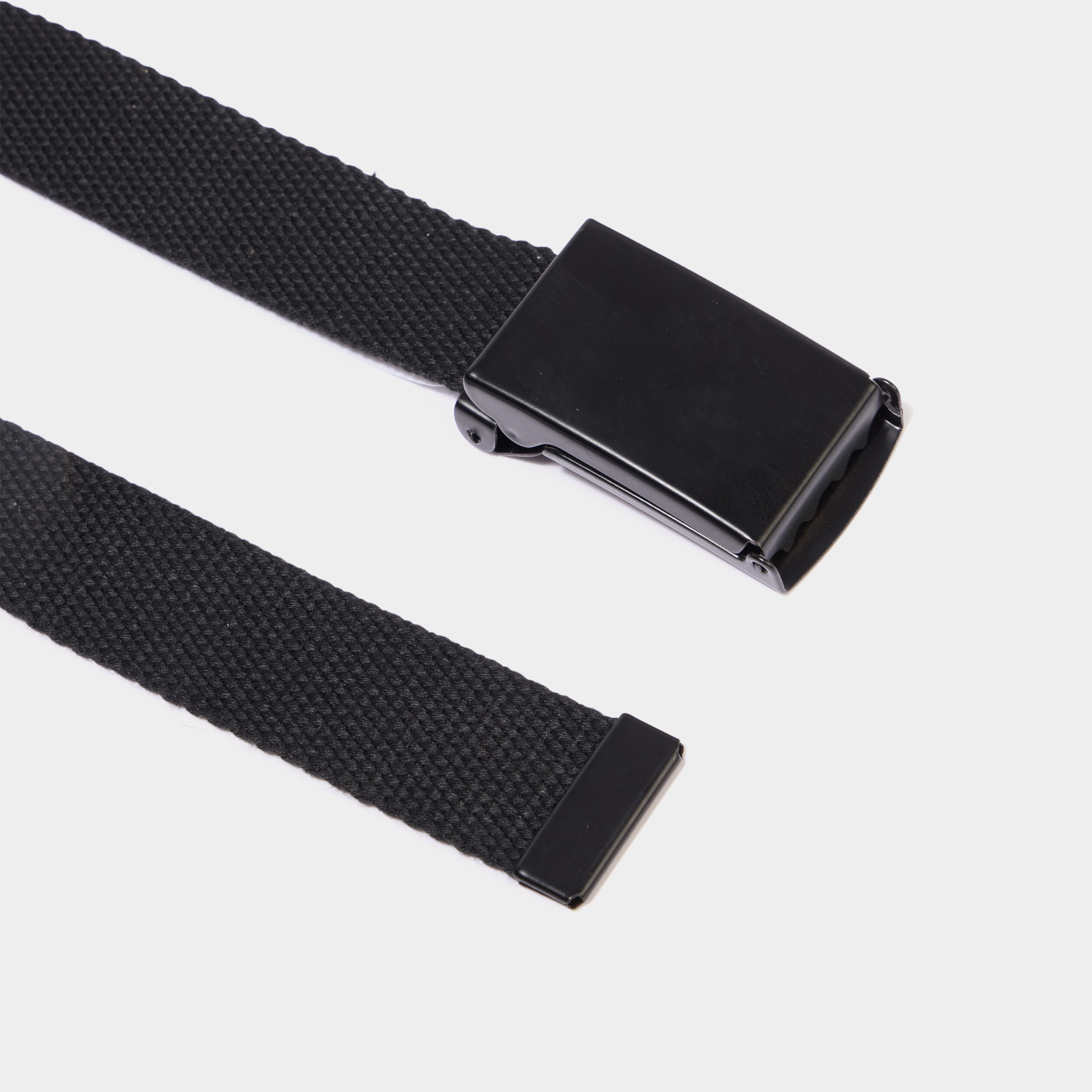 Ceinture fine effet toile noir gar&ccedil;on