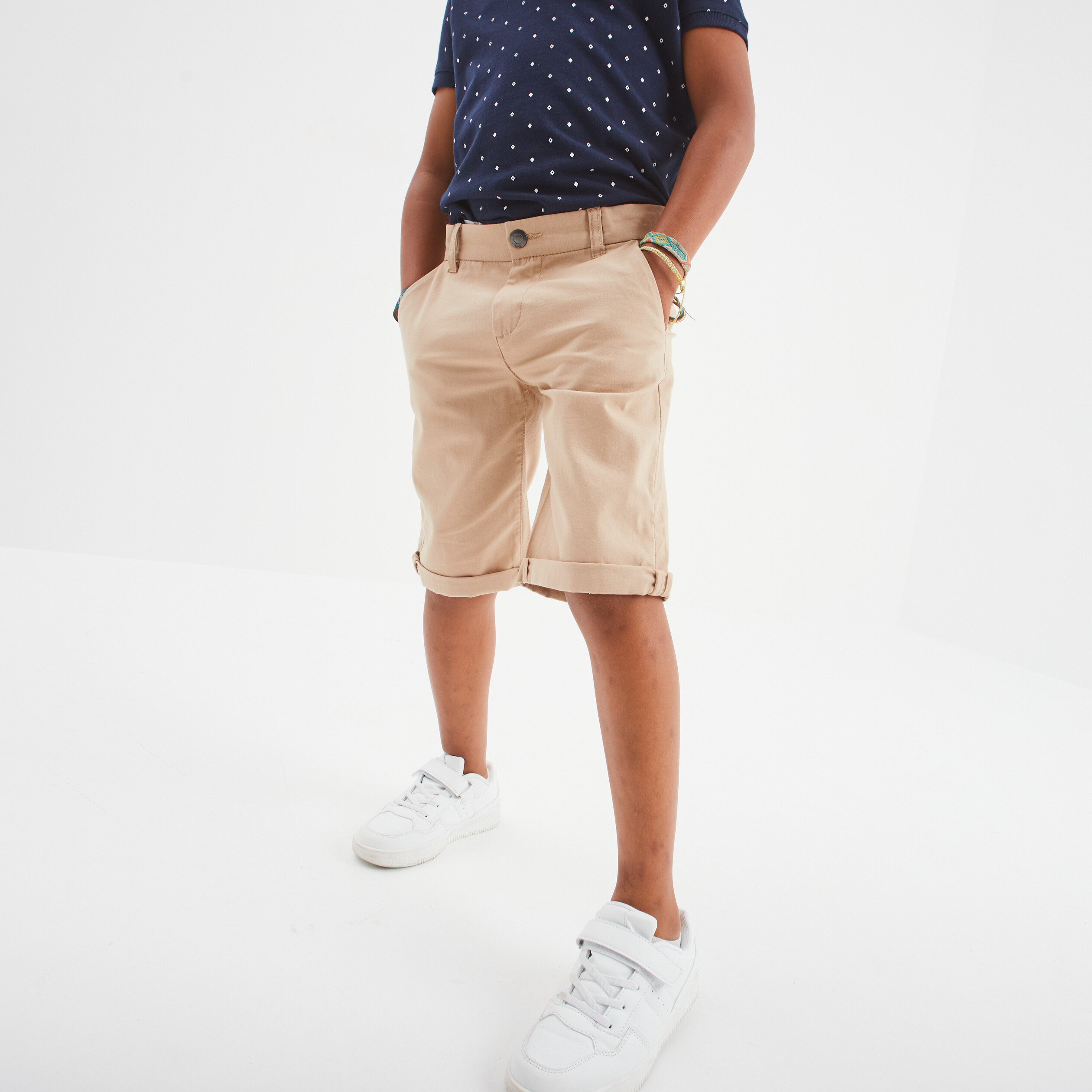 bermuda straight beige garcon Bermuda straight beige garçon