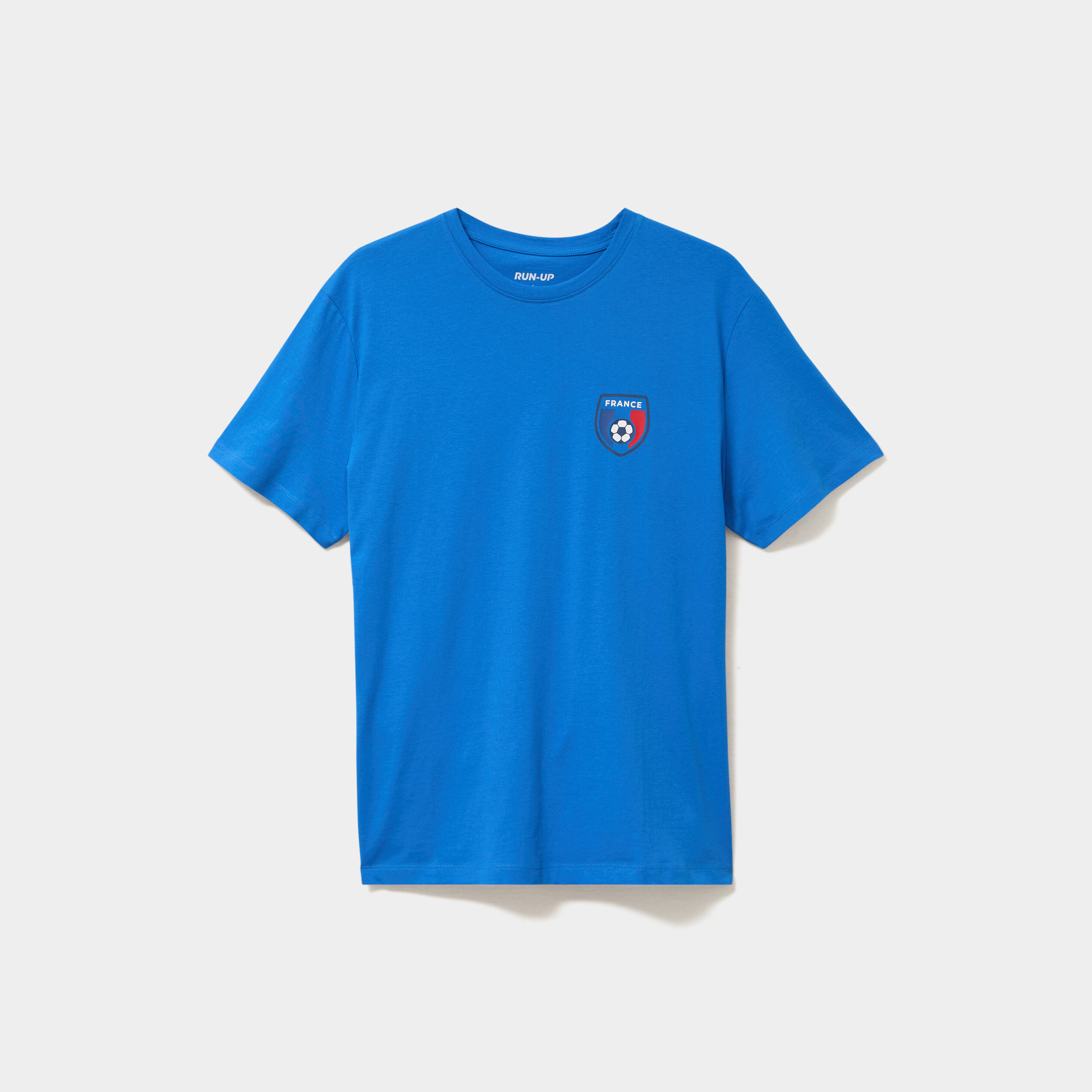 T-shirt maillot de football France coton bleu electrique mixte