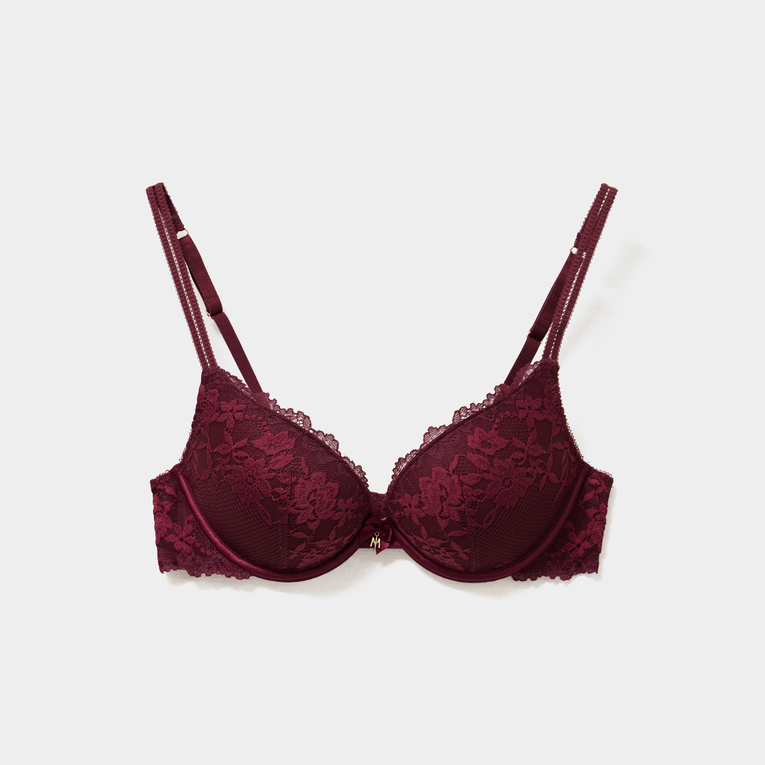 Soutien-gorge maxi push-up prune femme