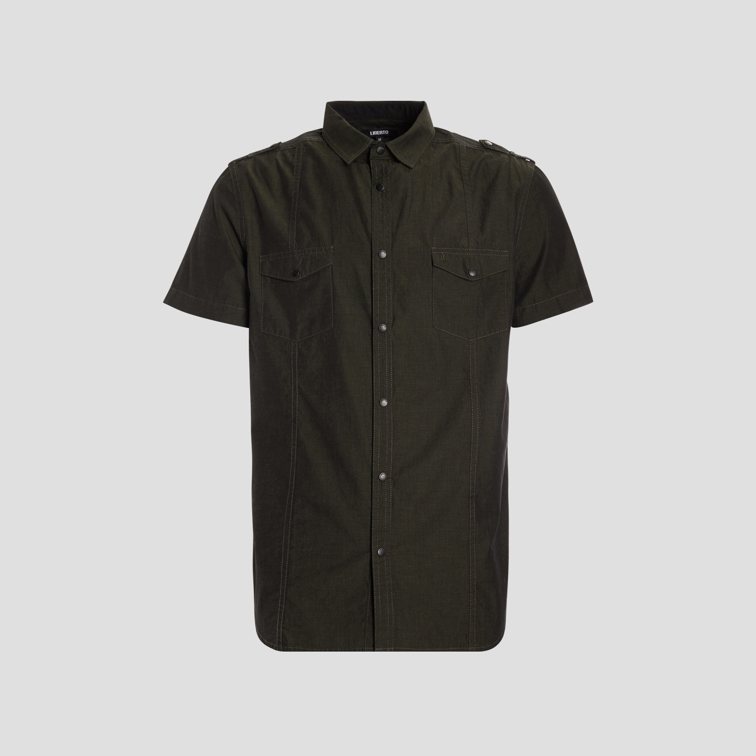 Chemise Liberto vert kaki homme