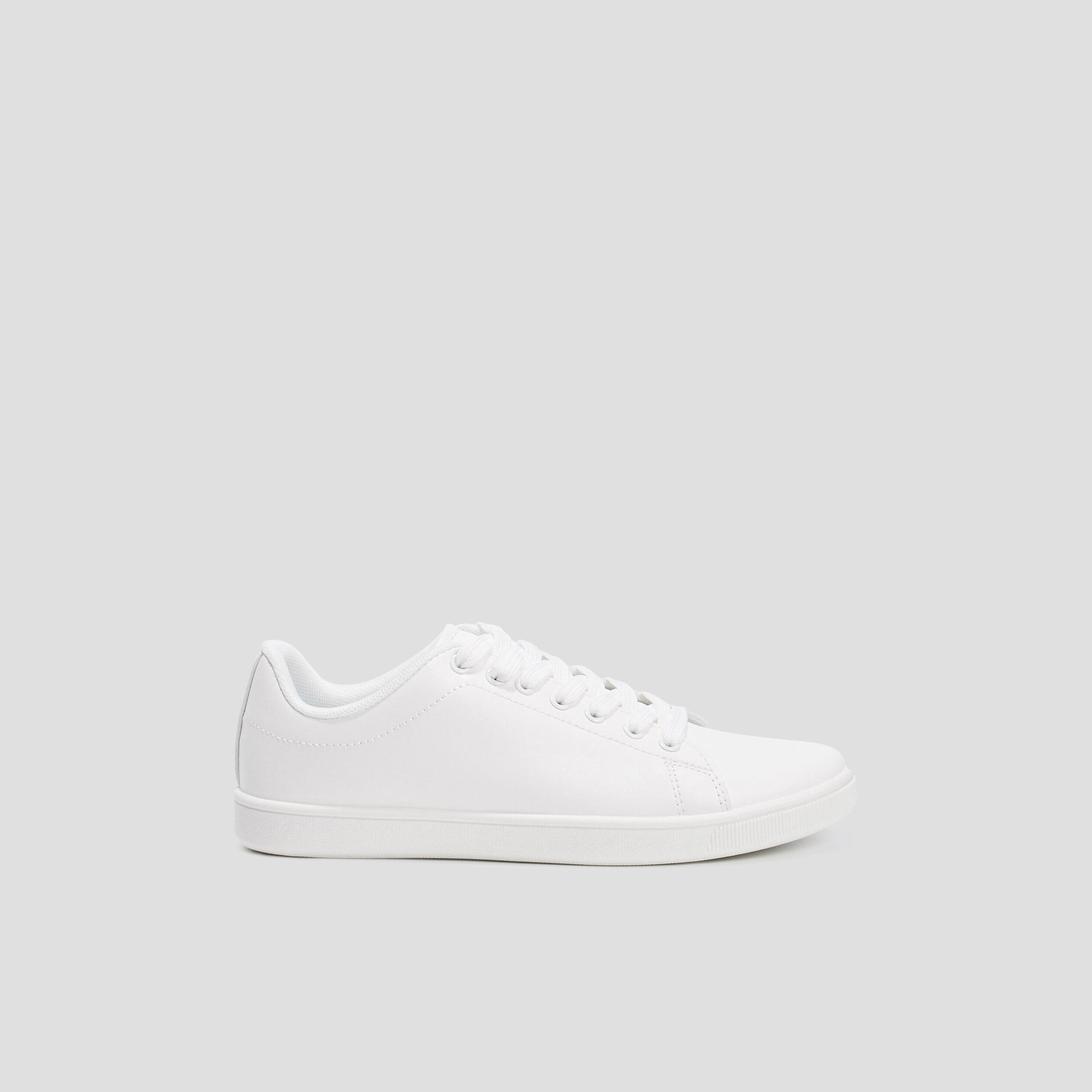 Tennis &agrave; lacets blanc femme
