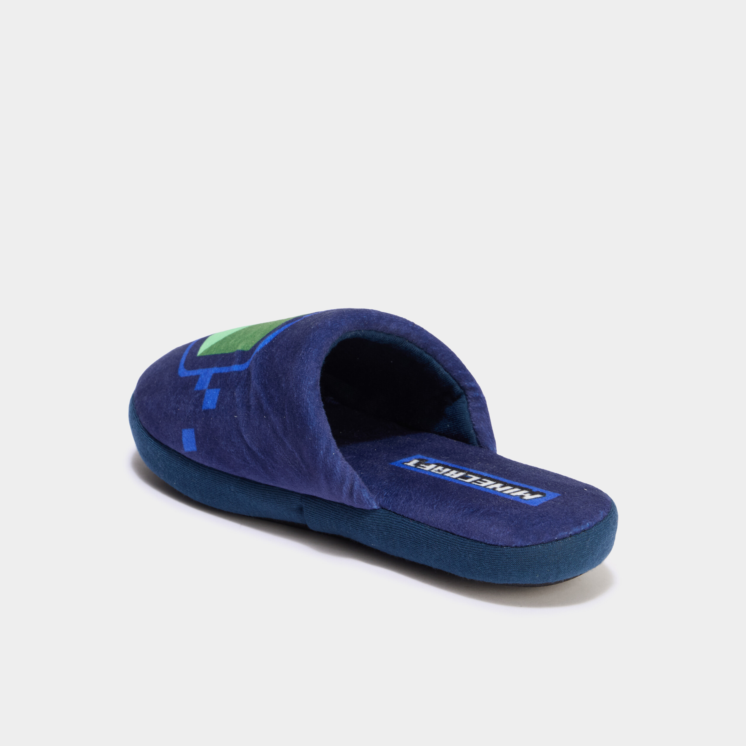 Chaussons mules Minecraft bleu gar&ccedil;on
