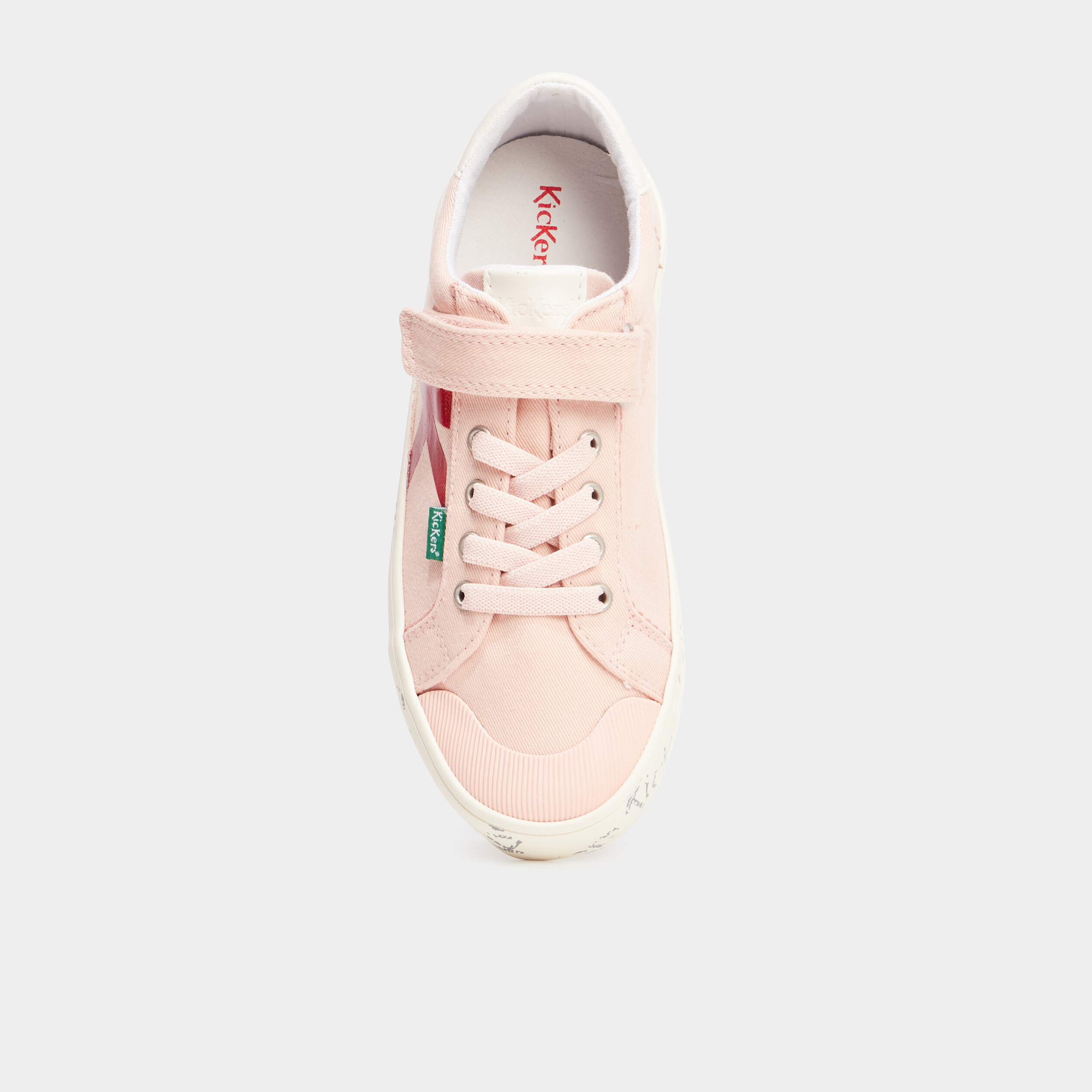 tennis basses cuir kickers gody rose fille Tennis basses cuir Kickers Gody rose fille