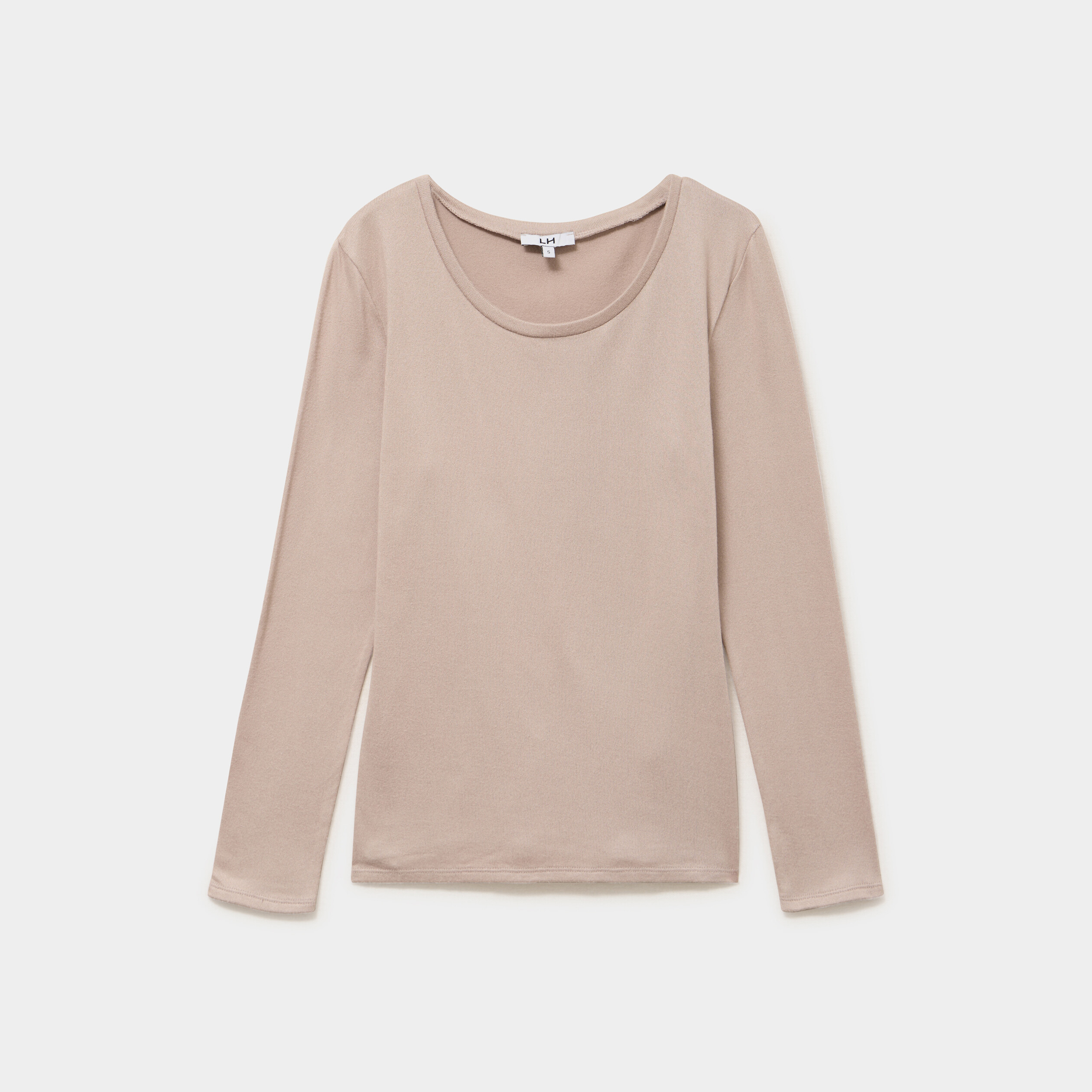 T-shirt thermique manches longues beige femme