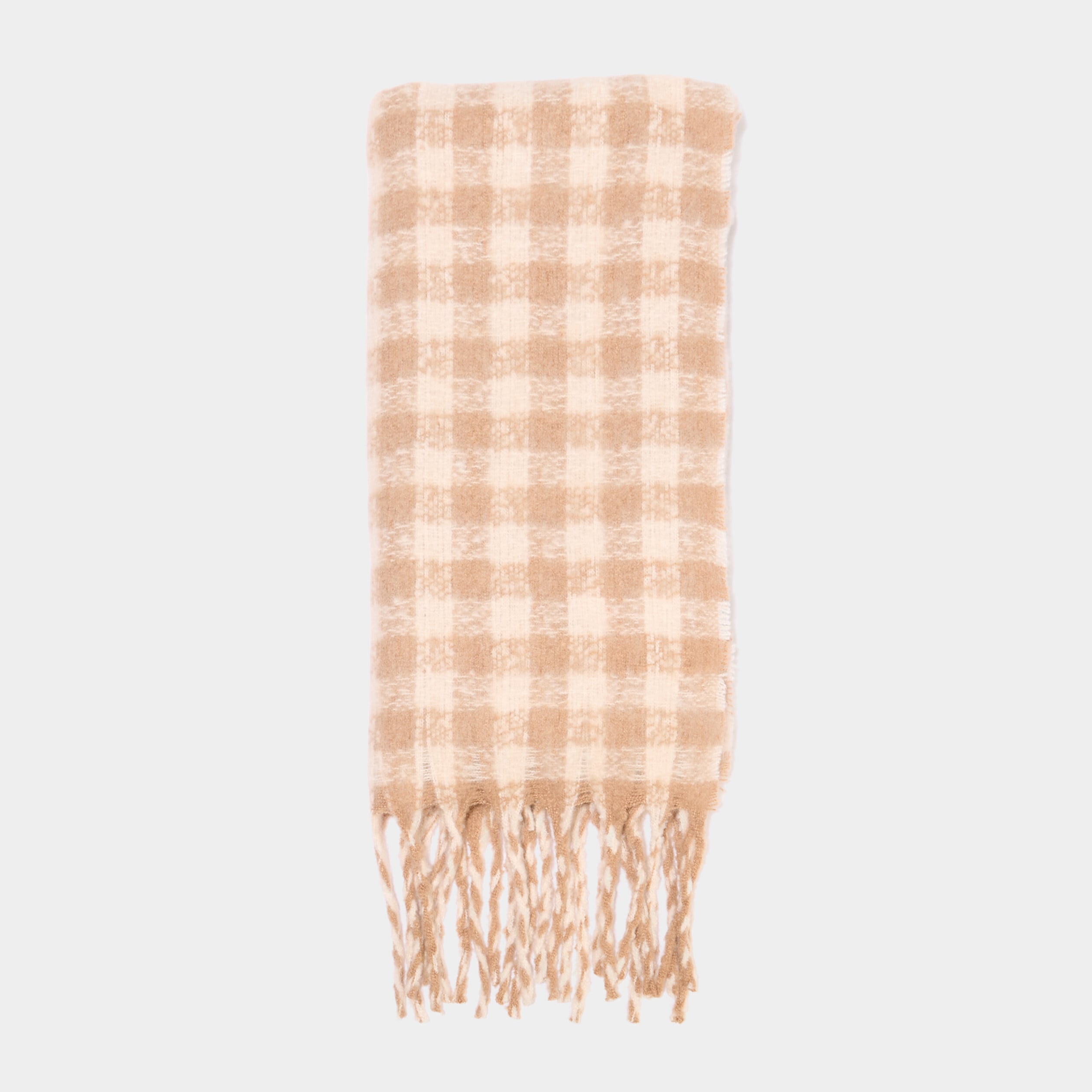 &Eacute;charpe &agrave; franges sable femme