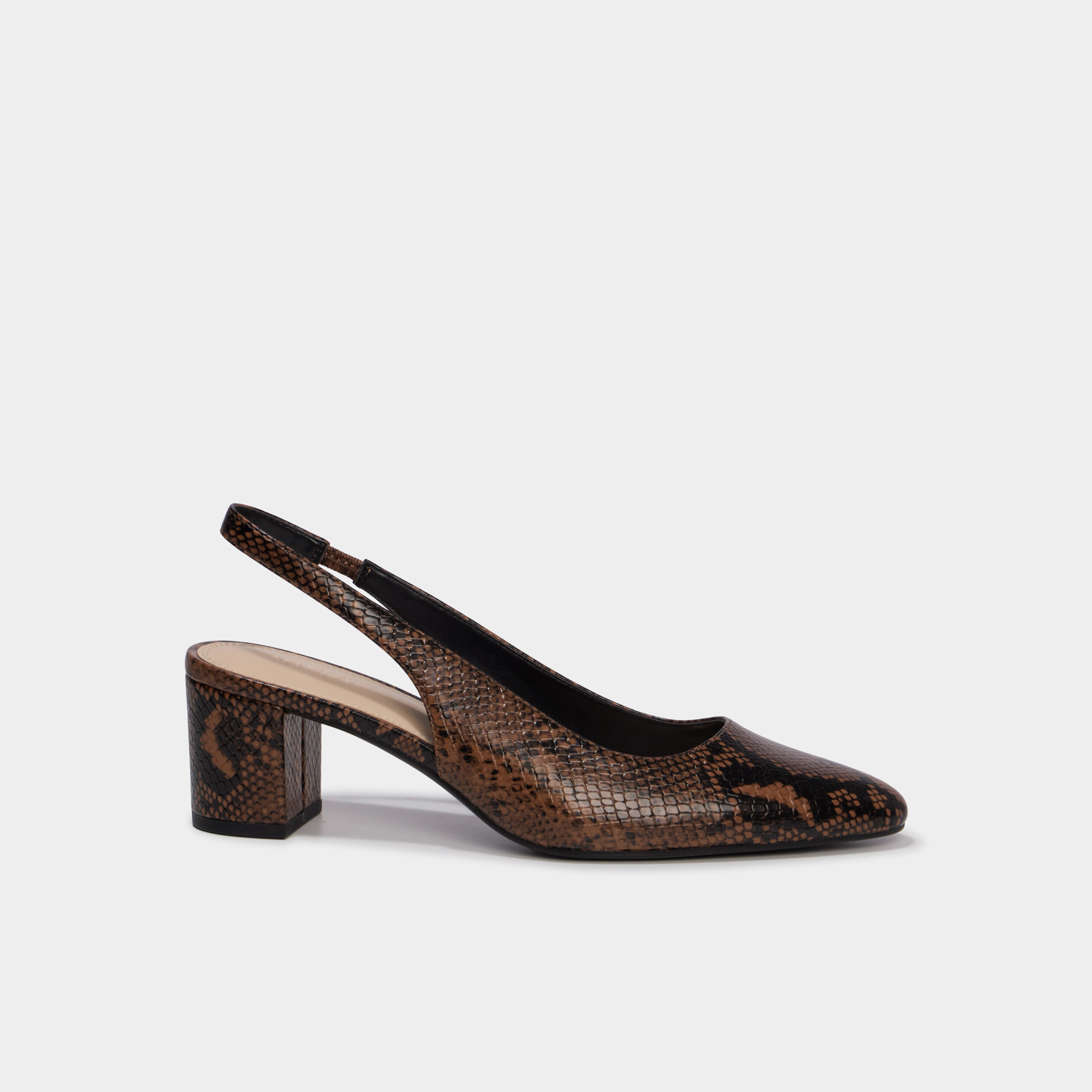 Escarpin slingback talon bloc femme multicolore femme