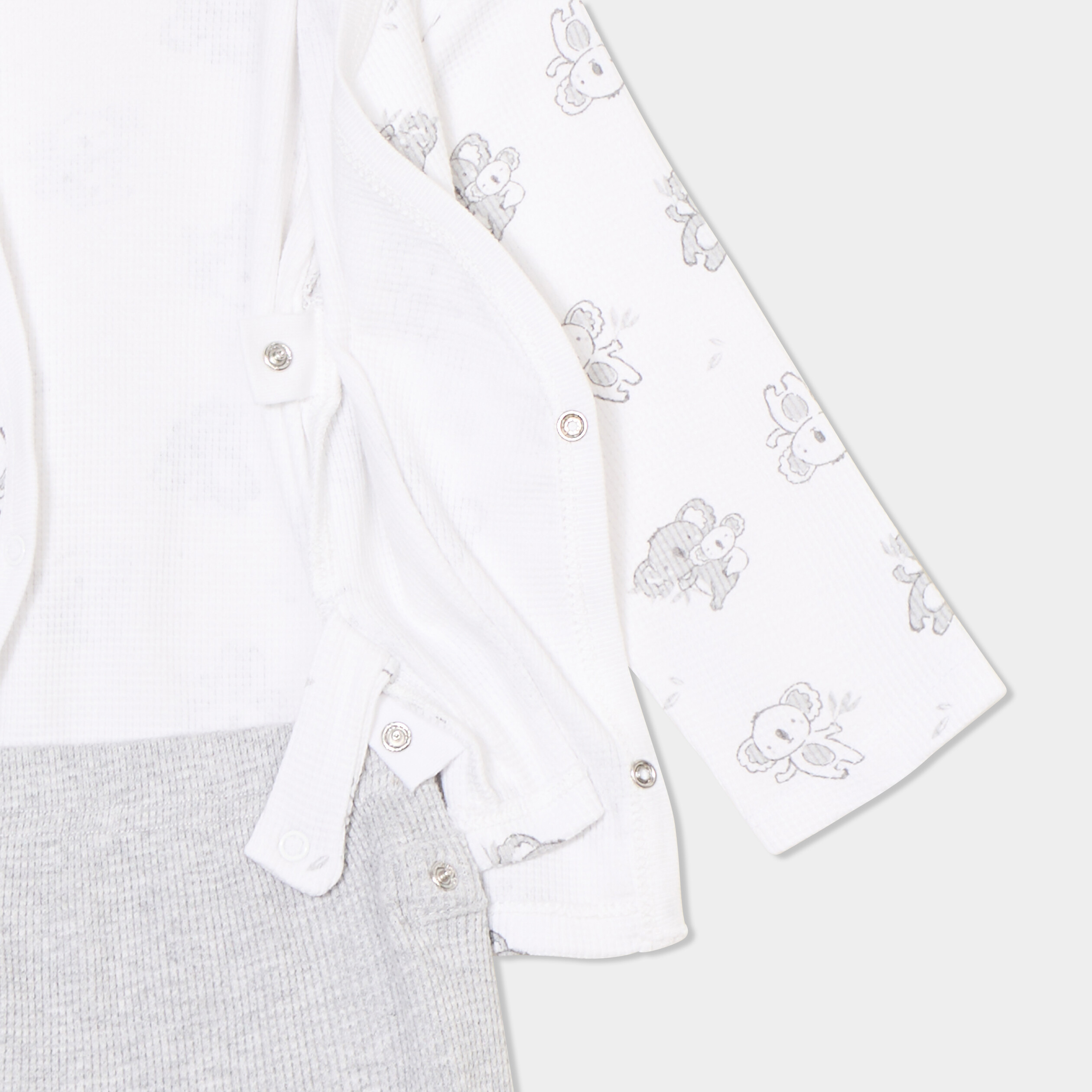 Ensemble naissance 2 pi&egrave;ces coton blanc b&eacute;b&eacute;