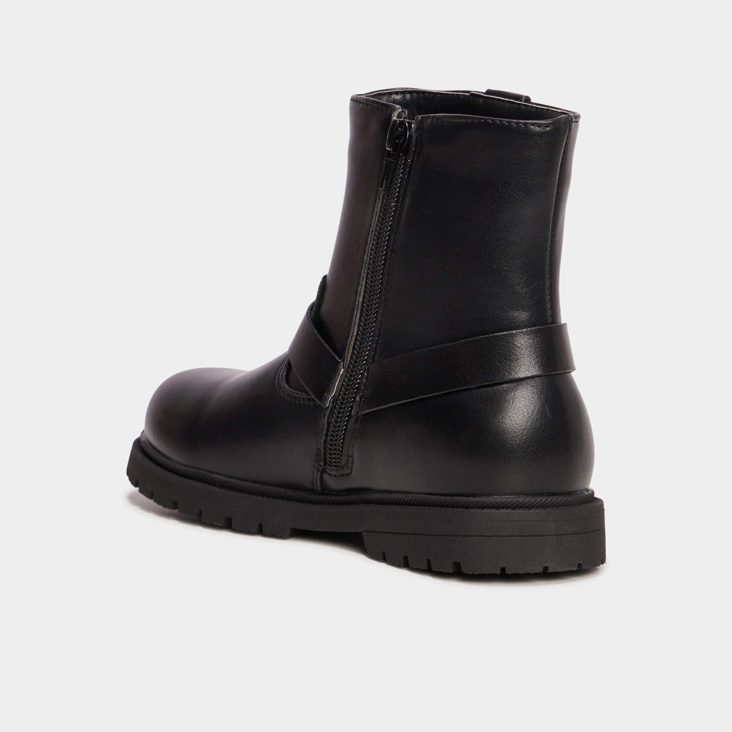 Bottines crantées avec boucles Liberto noir fille