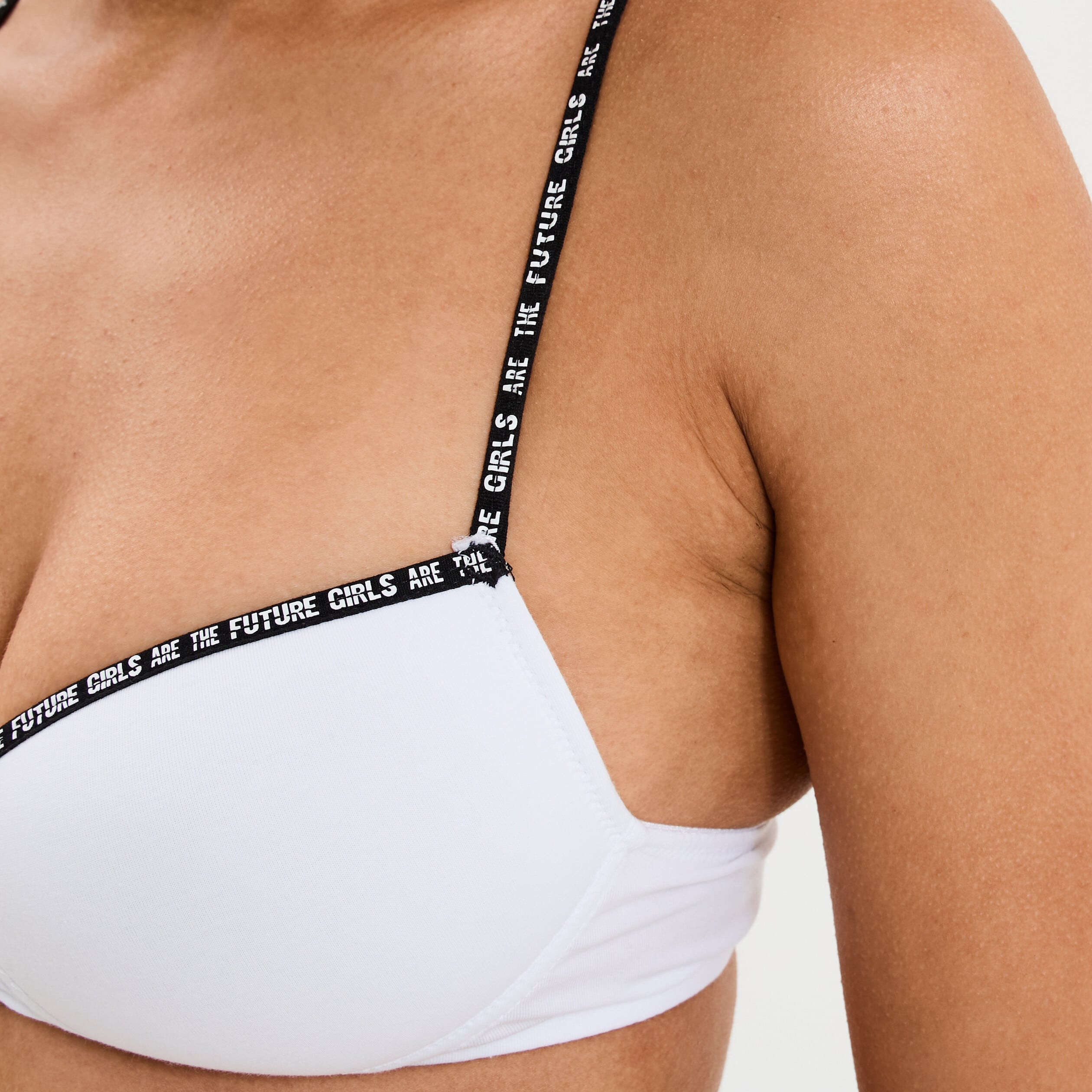 Soutien-gorge triangle padd&eacute; blanc femme