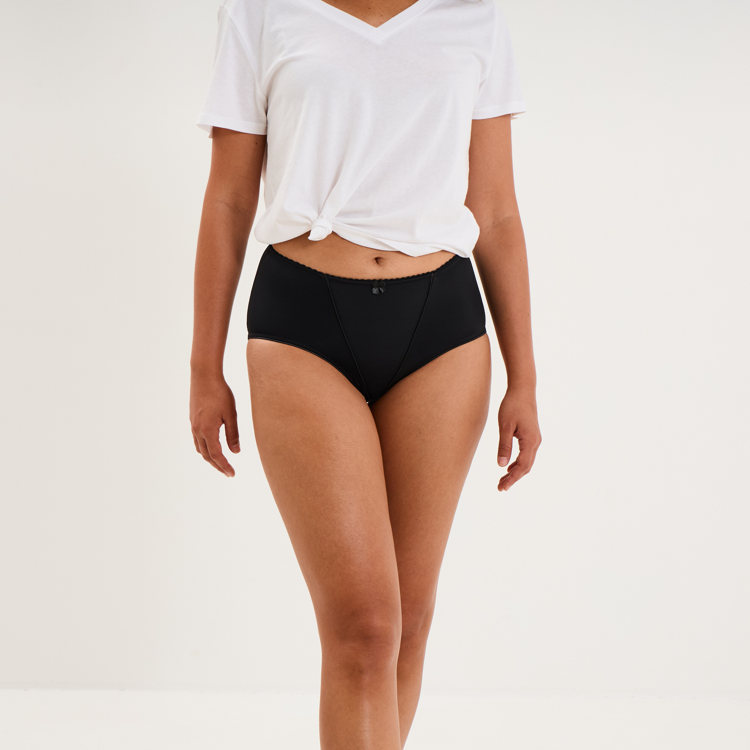 Culotte taille haute noir femme
