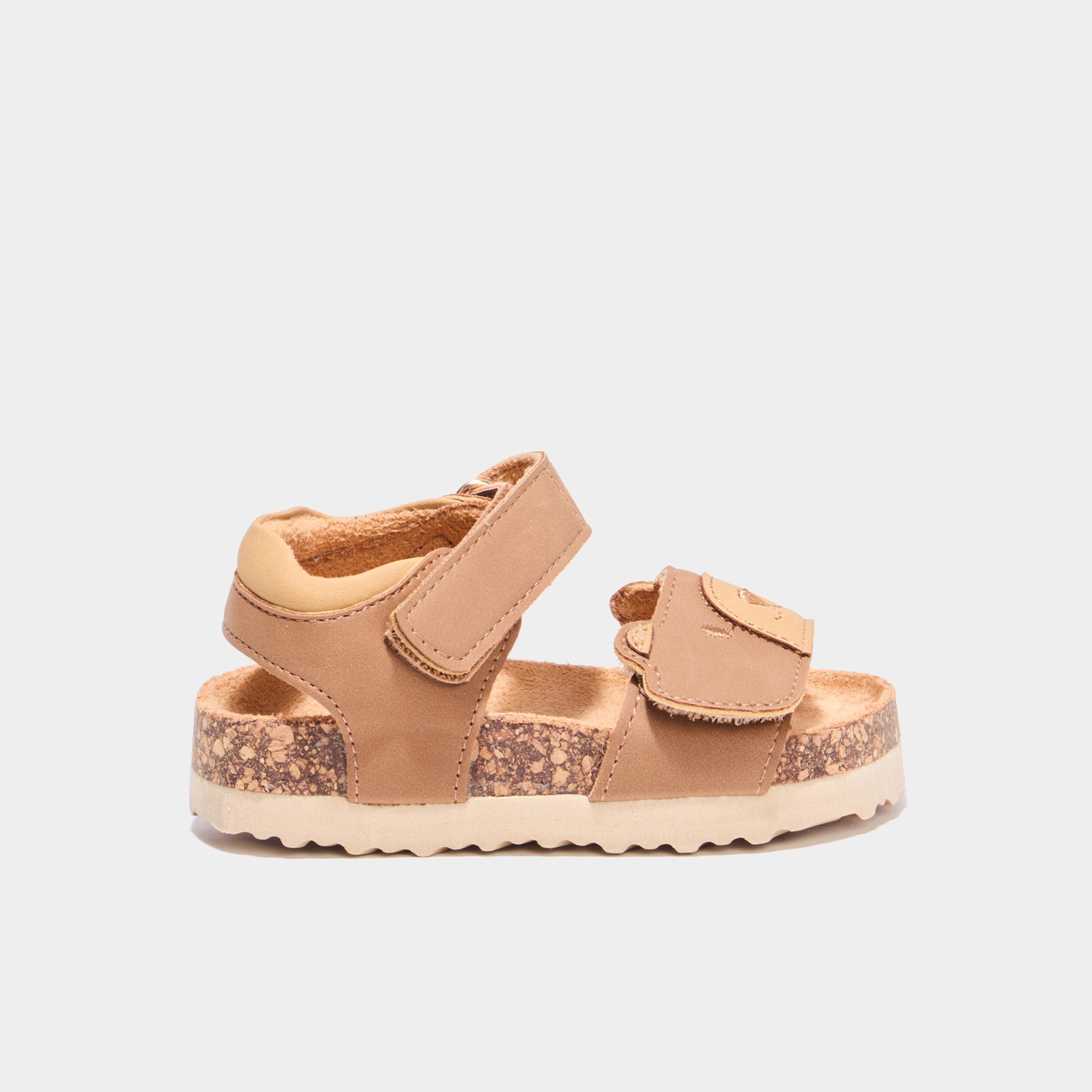 Sandales &agrave; scratchs marron b&eacute;b&eacute; gar&ccedil;on