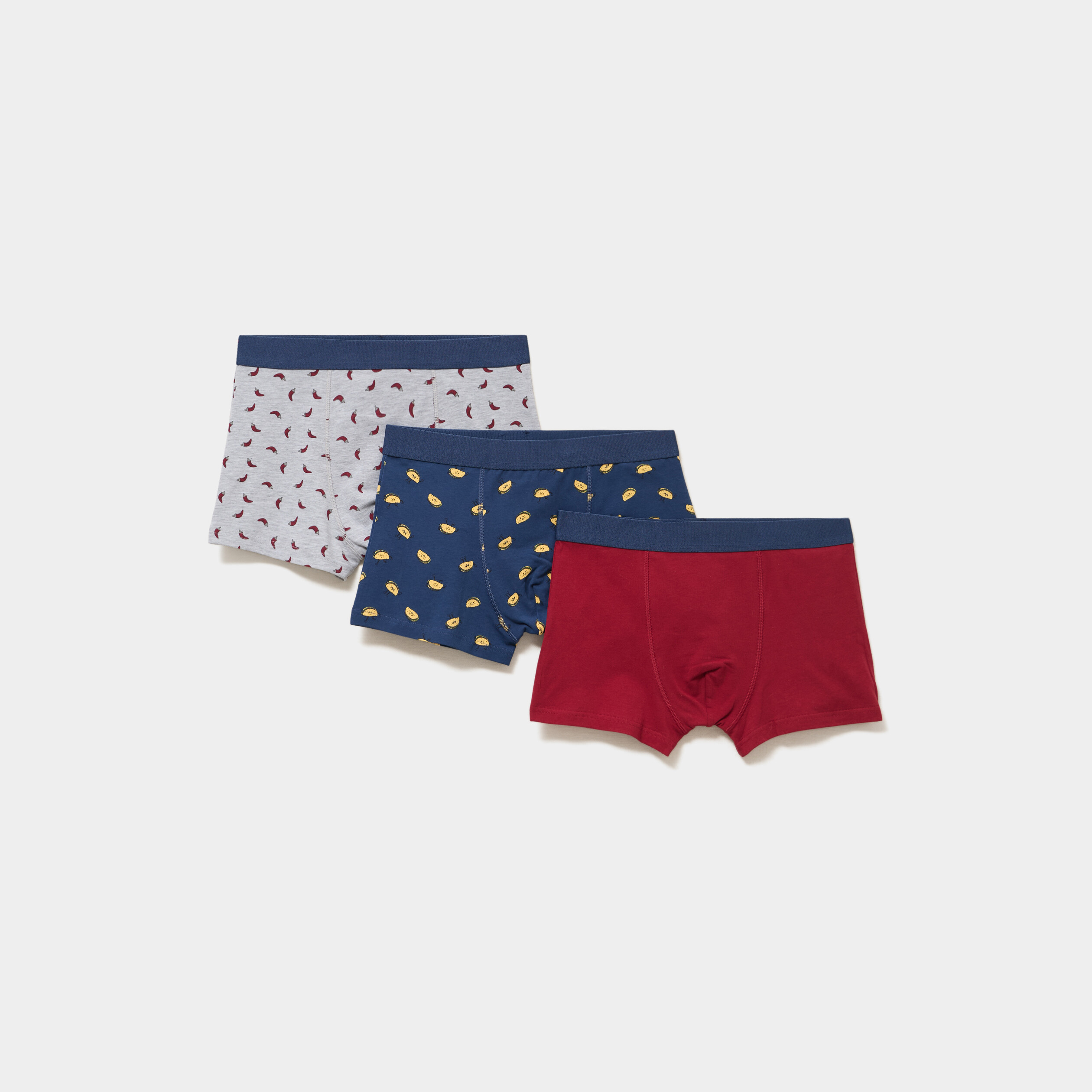 Lot 3 boxers coton majoritaire bordeaux homme