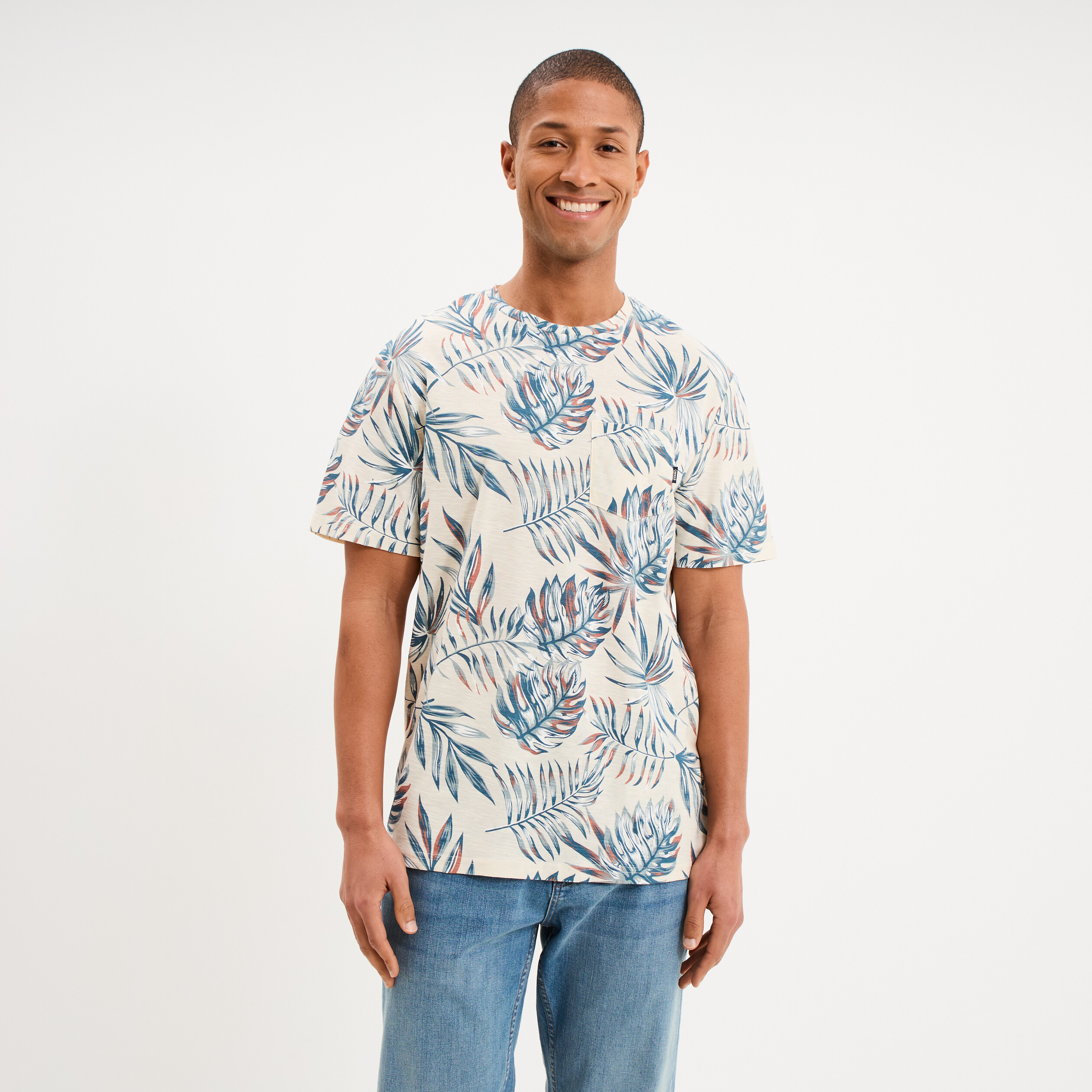 T-shirt manches courtes multicolore homme