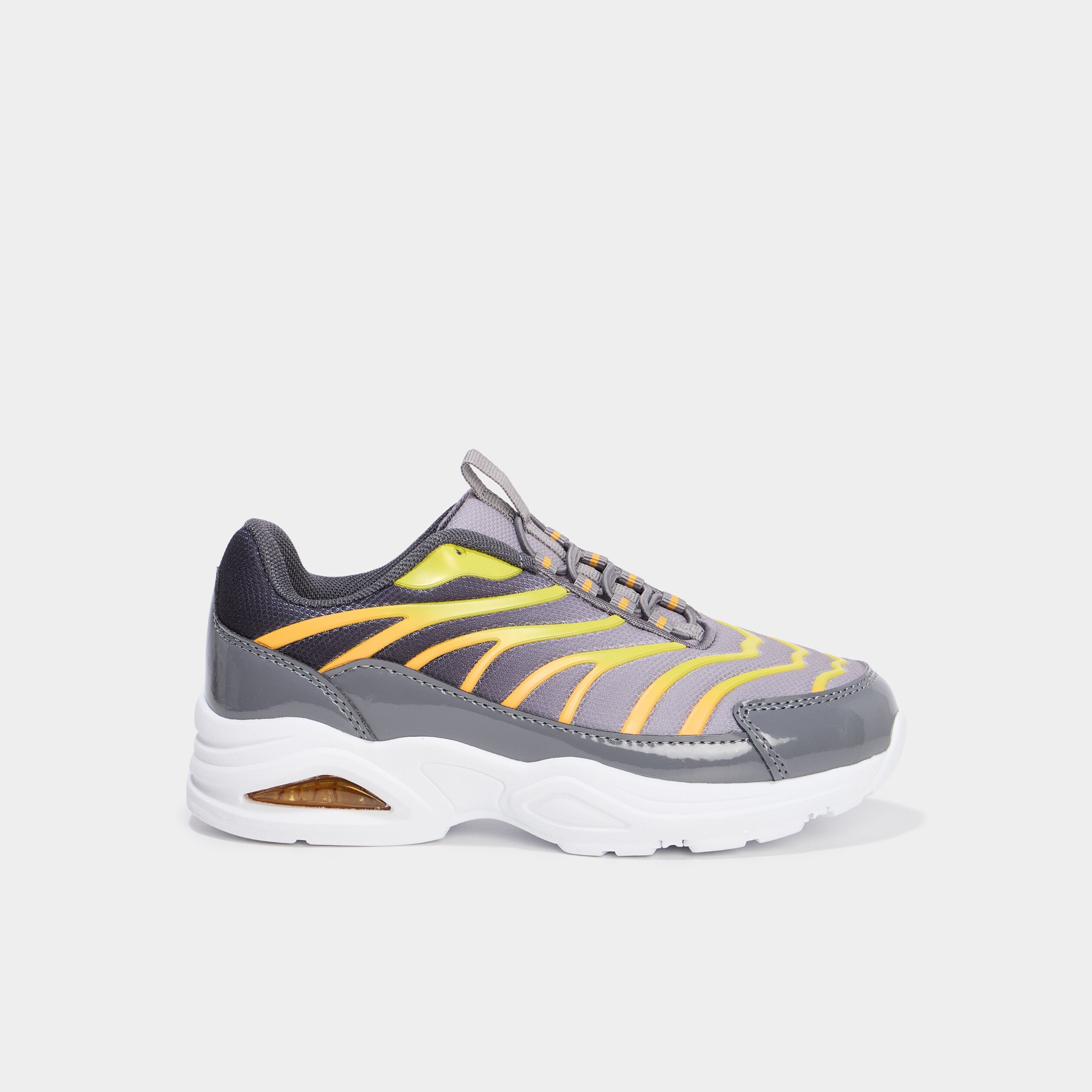 baskets running lacets elastiques gris garcon Baskets running lacets élastiqués gris garçon