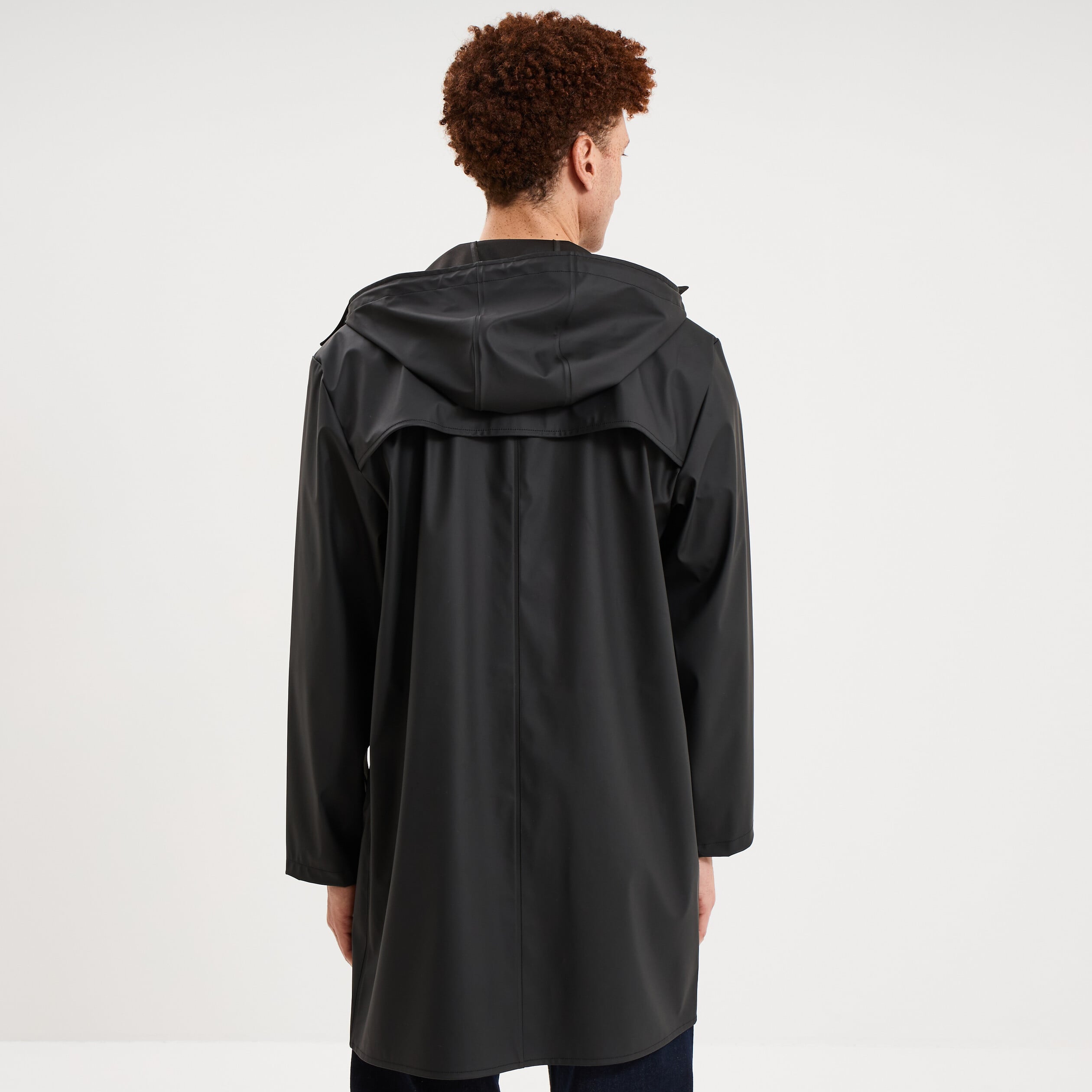 Parka imperm&eacute;able coupe-vent &agrave; capuche noir homme