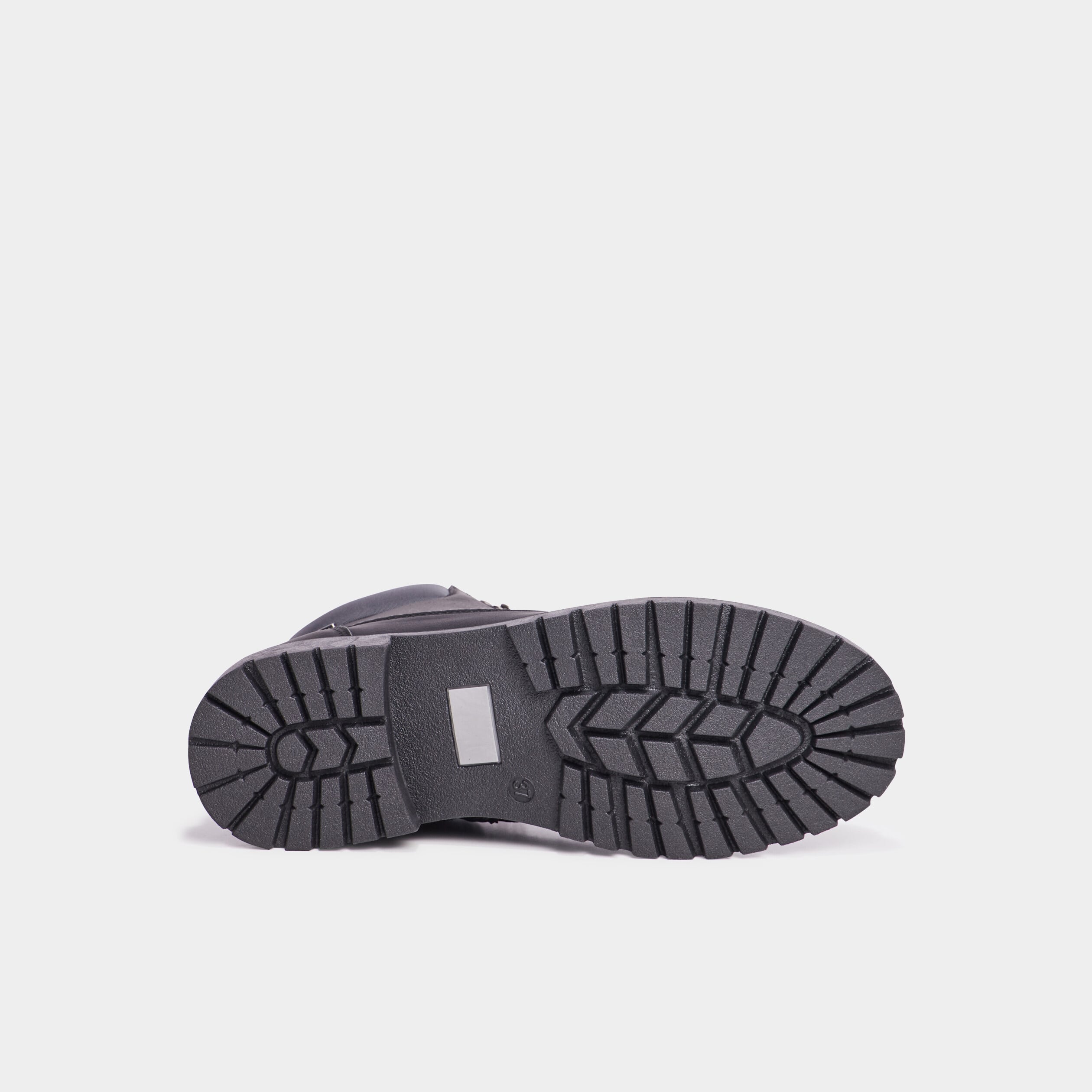 Boots crant&eacute;es zipp&eacute;es Trappeur noir gar&ccedil;on
