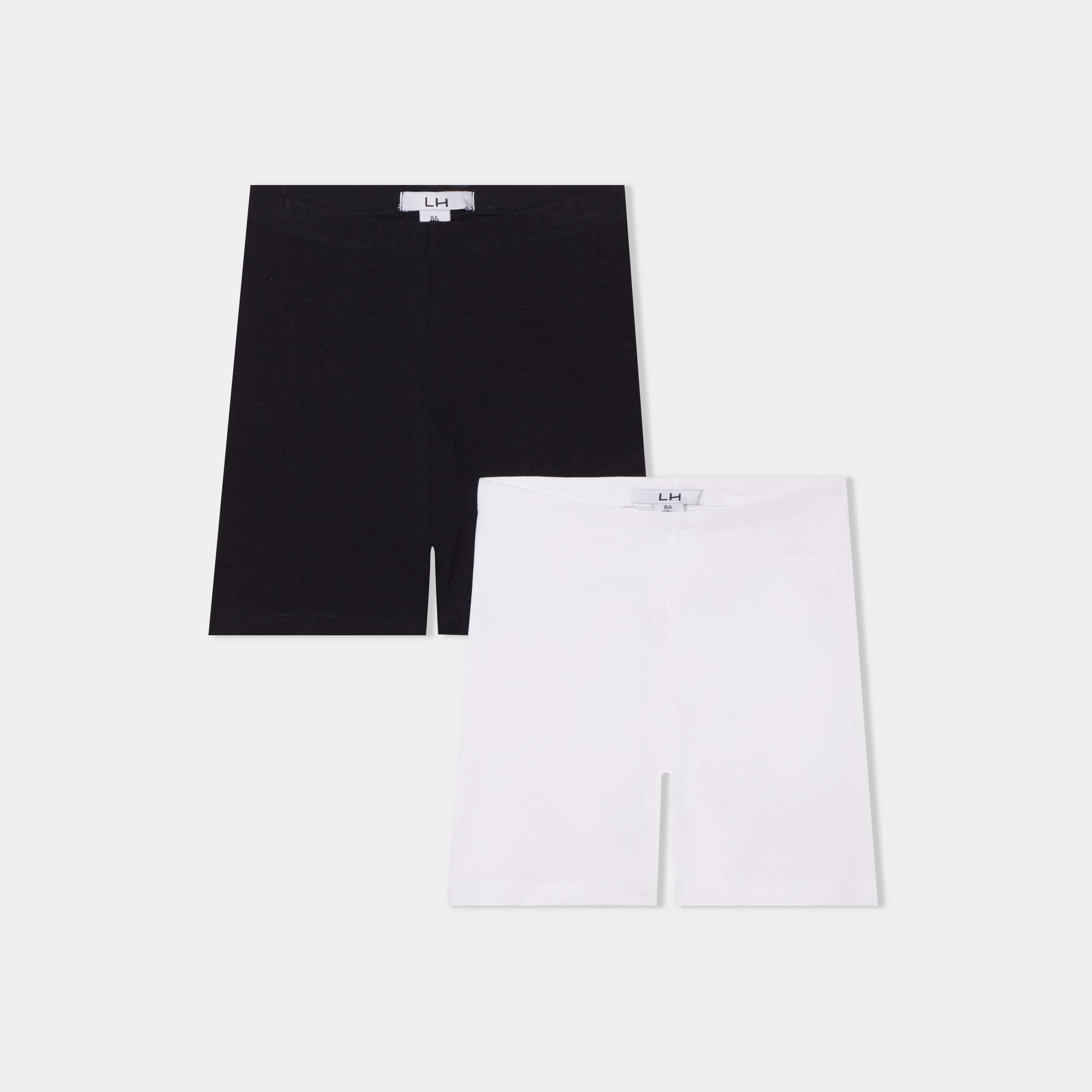 lot de 2 shorts leggings coton noir fille Lot de 2 shorts leggings coton noir fille