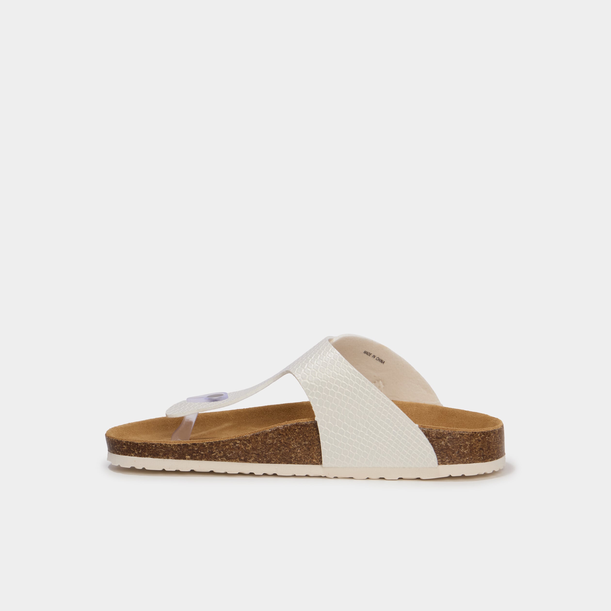 Mules avec entredoigts blanc femme